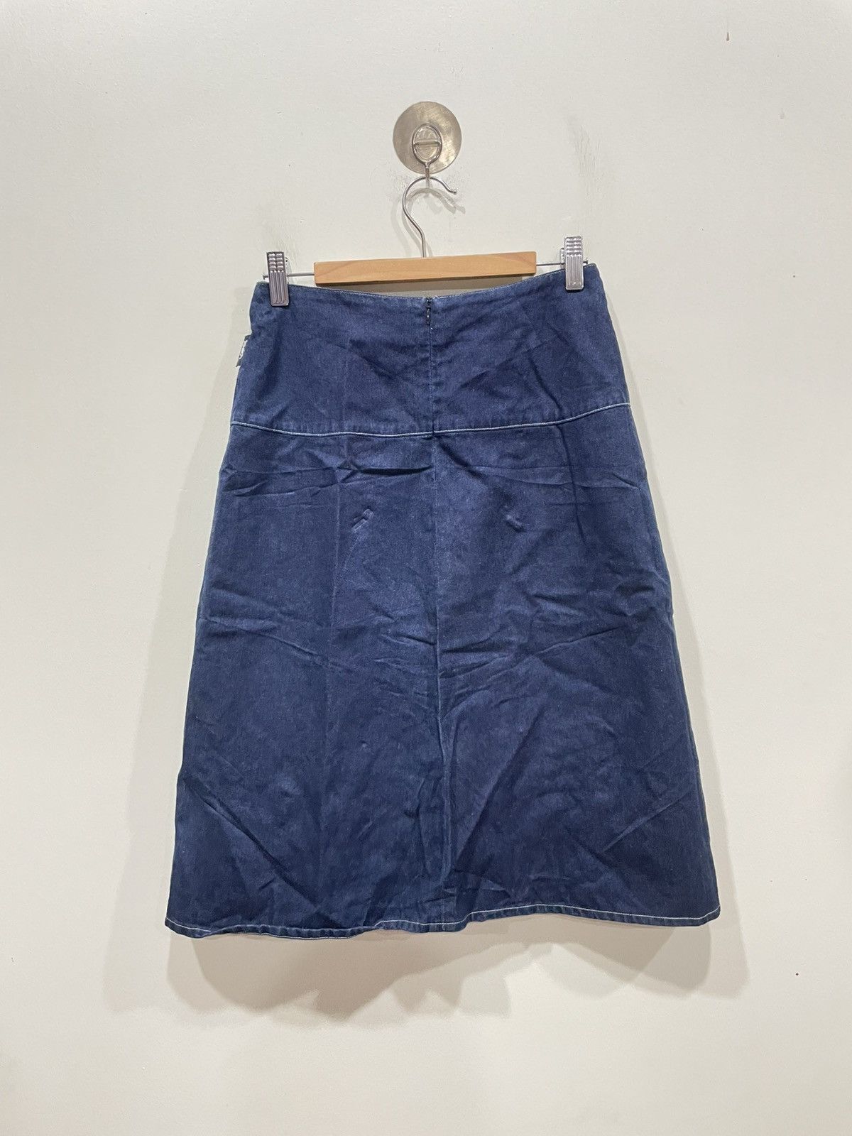 agnes b. Agnes B. Denim Midi Skirt Size 25" / US 0 / IT 36 - 2 Thumbnail