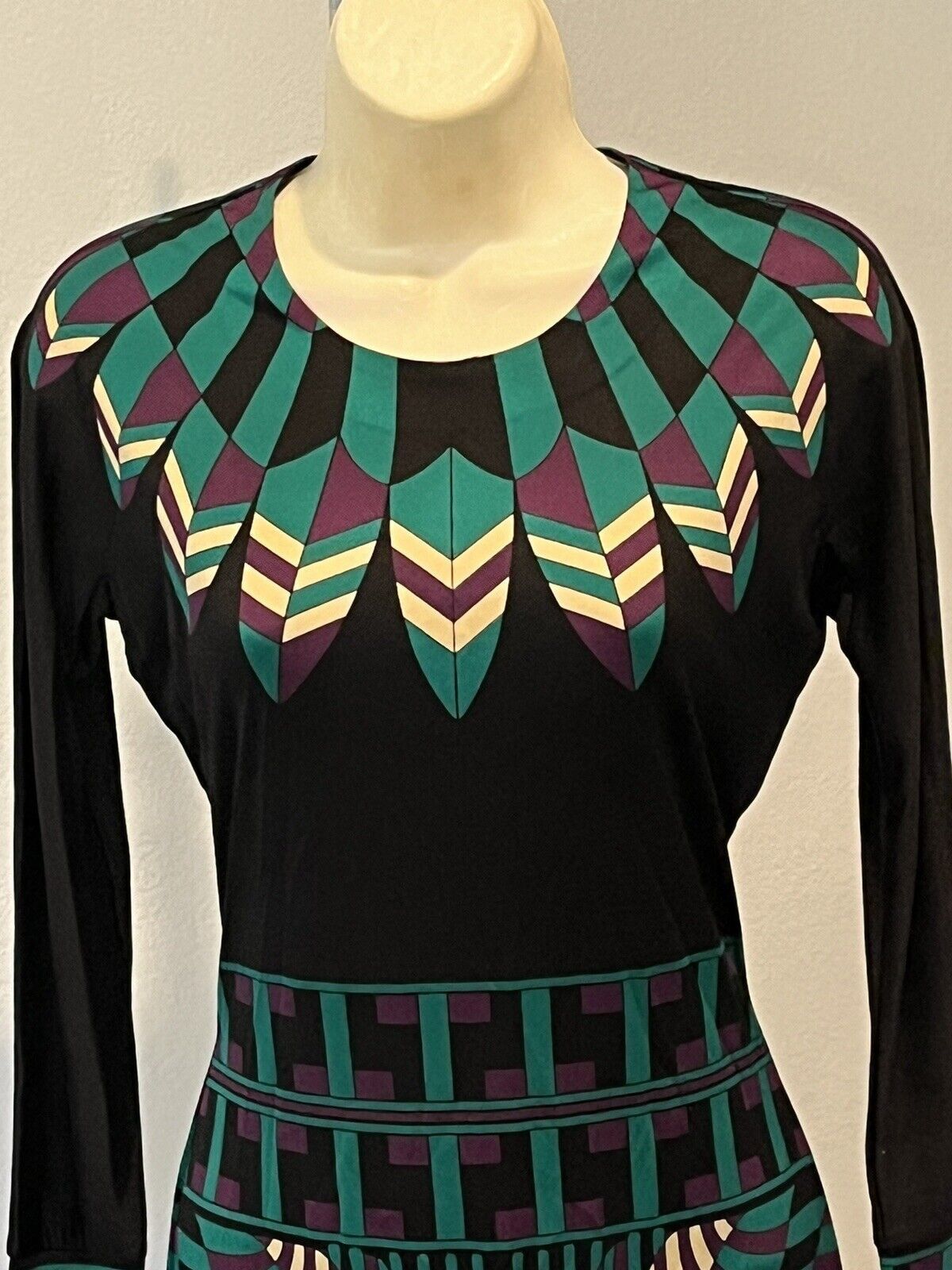 Tory Burch Tory Burch 100% Silk Long Sleeve Stretch Dress Size XS / US 0-2 / IT 36-38 - 6 Thumbnail