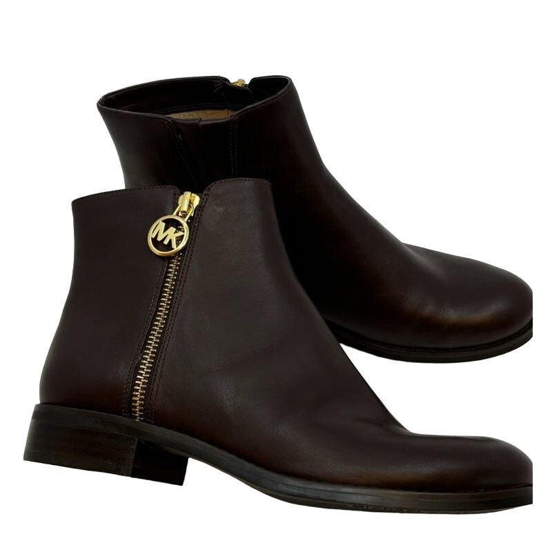 Michael Kors MICHAEL KORS Women's NEW Leather Lainey Flat Bootie | Size 6 Size US 6 / IT 36 - 3 Thumbnail