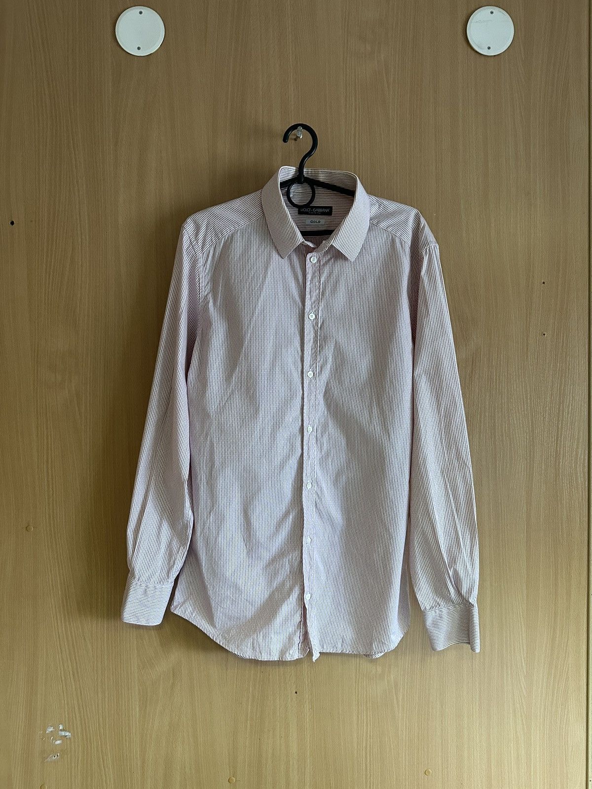 Dolce & Gabbana Dolce & Gabbana Gold Striped Shirts Button Up Size US L / EU 52-54 / 3 - 14 Thumbnail