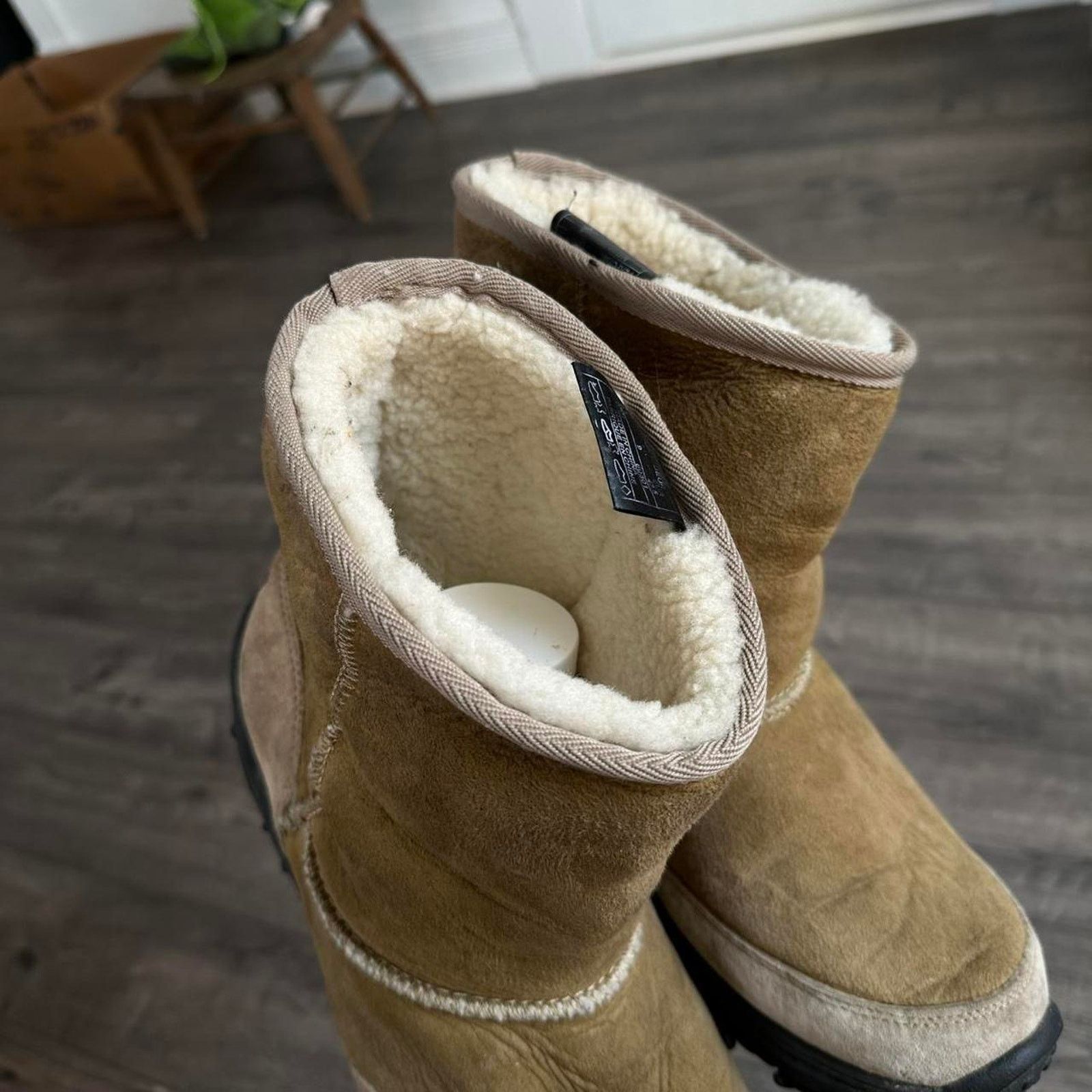 Merrell × Vintage Vintage Y2K Merrell Brown Suede Fur Lined Moc Winter Boots Size US 9.5 / EU 42-43 - 3 Thumbnail