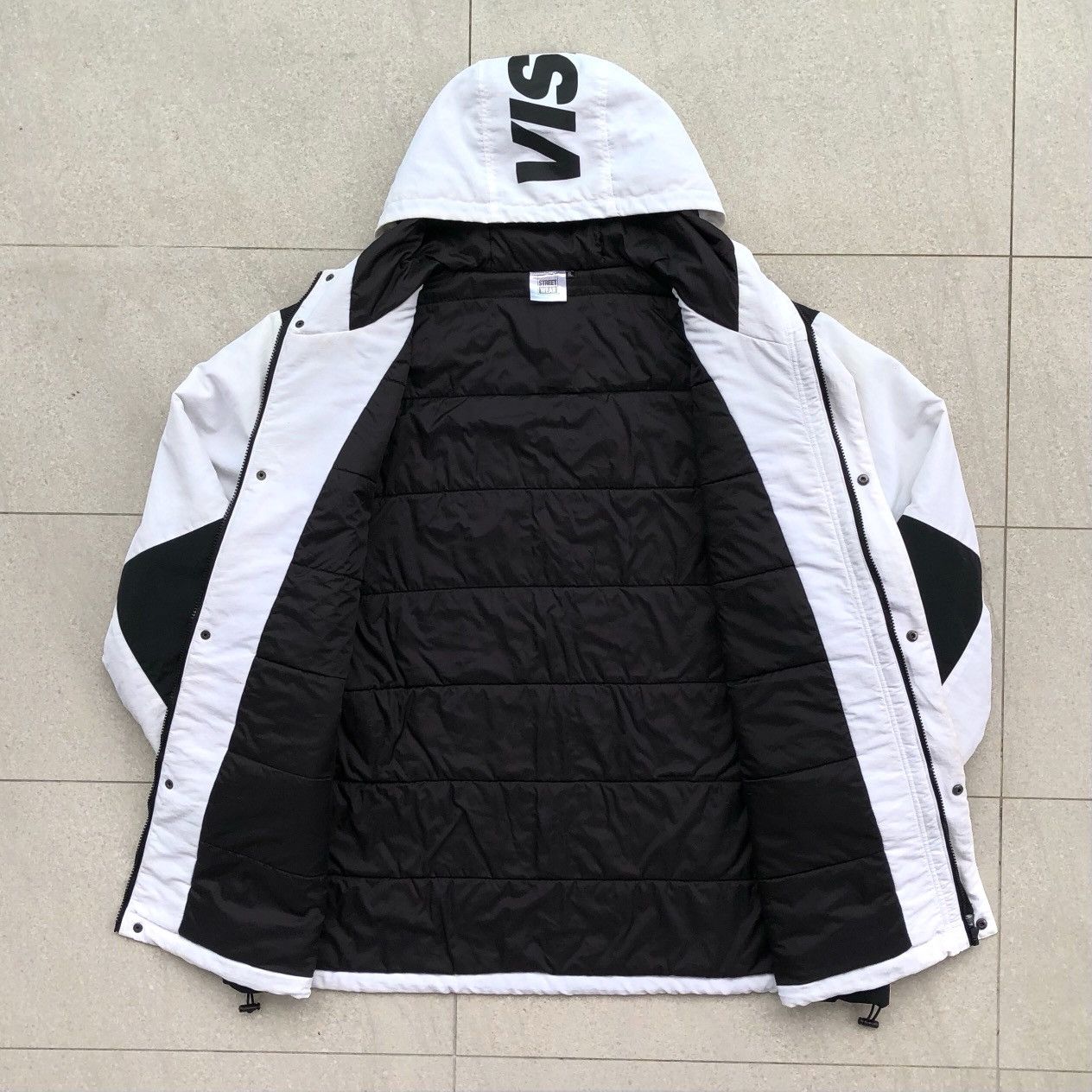 Vision Streetwear Vision Street Wear White Black Light Puffer Hoodie Jacket Size US XXL / EU 58 / 5 - 3 Thumbnail
