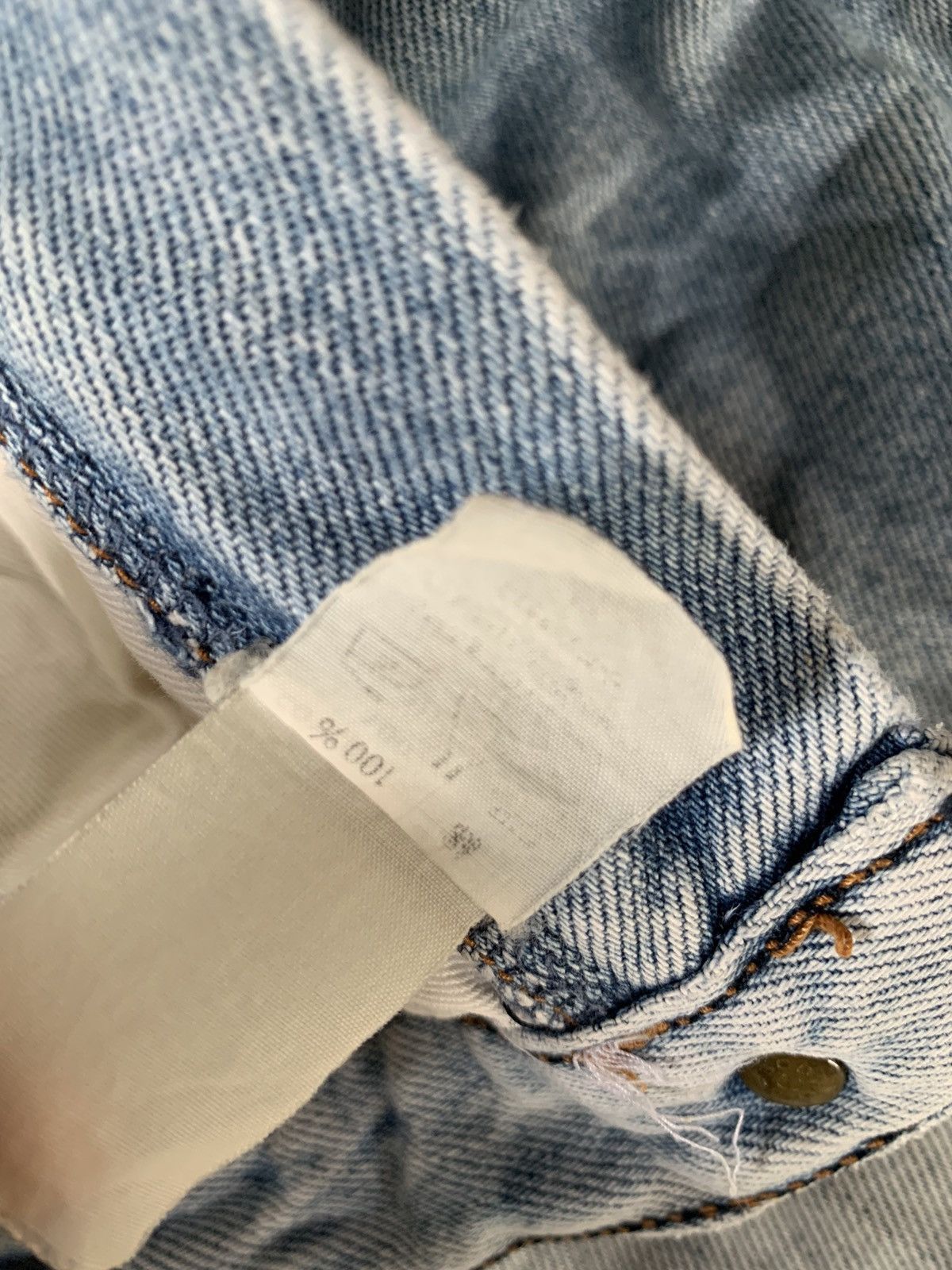 Polo Ralph Lauren × RRL Ralph Lauren × Vintage Vintage‼️Polo Ralph Lauren zip Talon 42 Distressed Denim Size US 31 - 13 Thumbnail