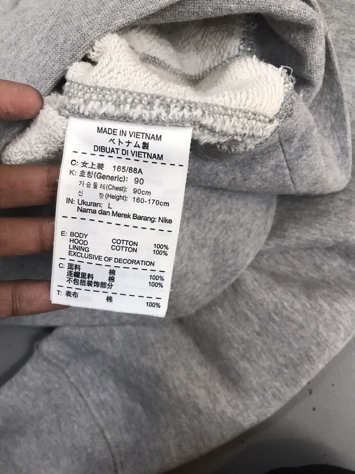 Nike × Vintage Vintage Nike patch work baggy fit hoodie(kids) Size US XXS / EU 40 - 6 Thumbnail