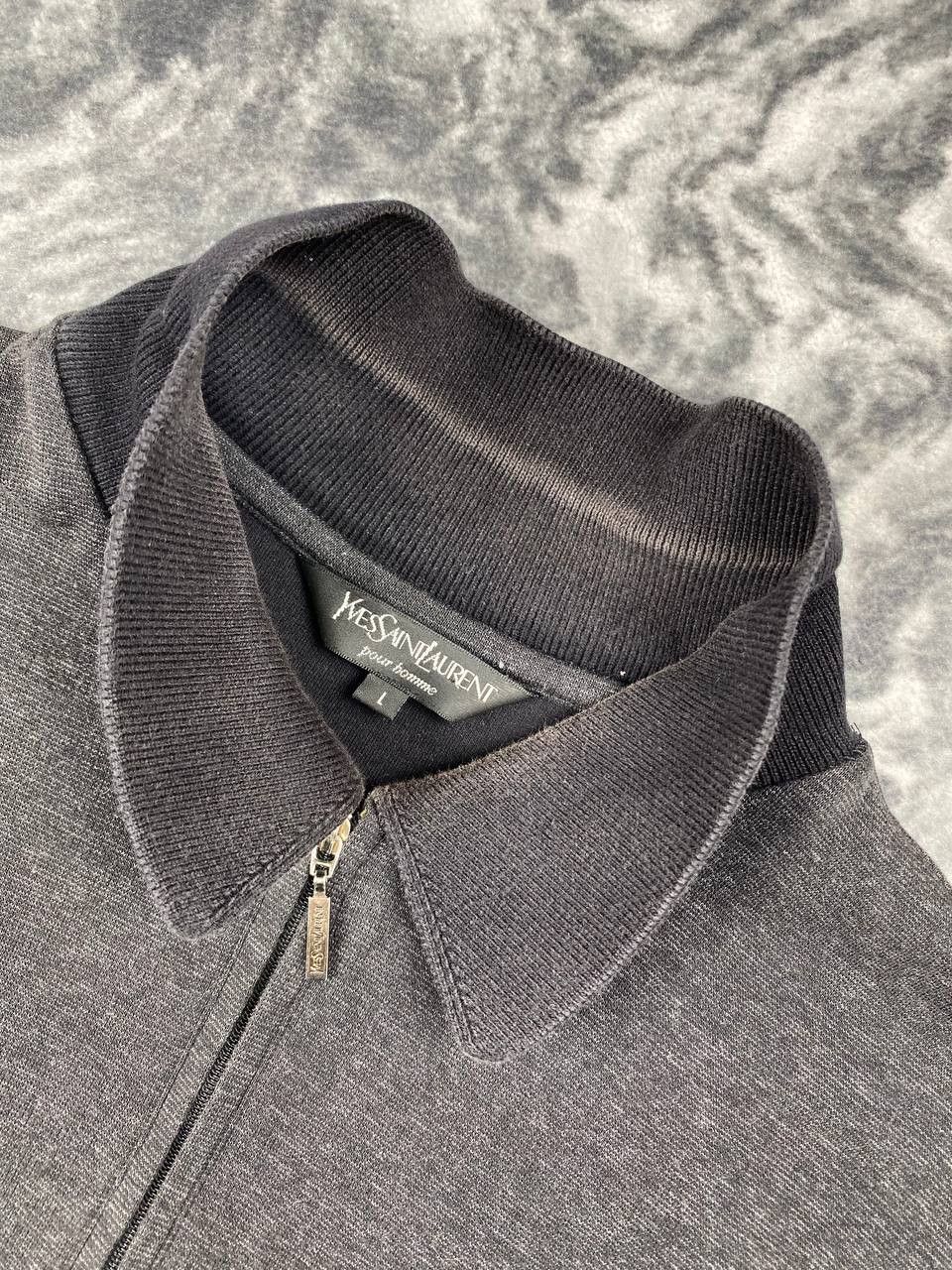 Yves Saint Laurent VIntage Yves Saint Laurent Polo Sweatshirt Vickose 1/4 Zip Size US L / EU 52-54 / 3 - 3 Thumbnail