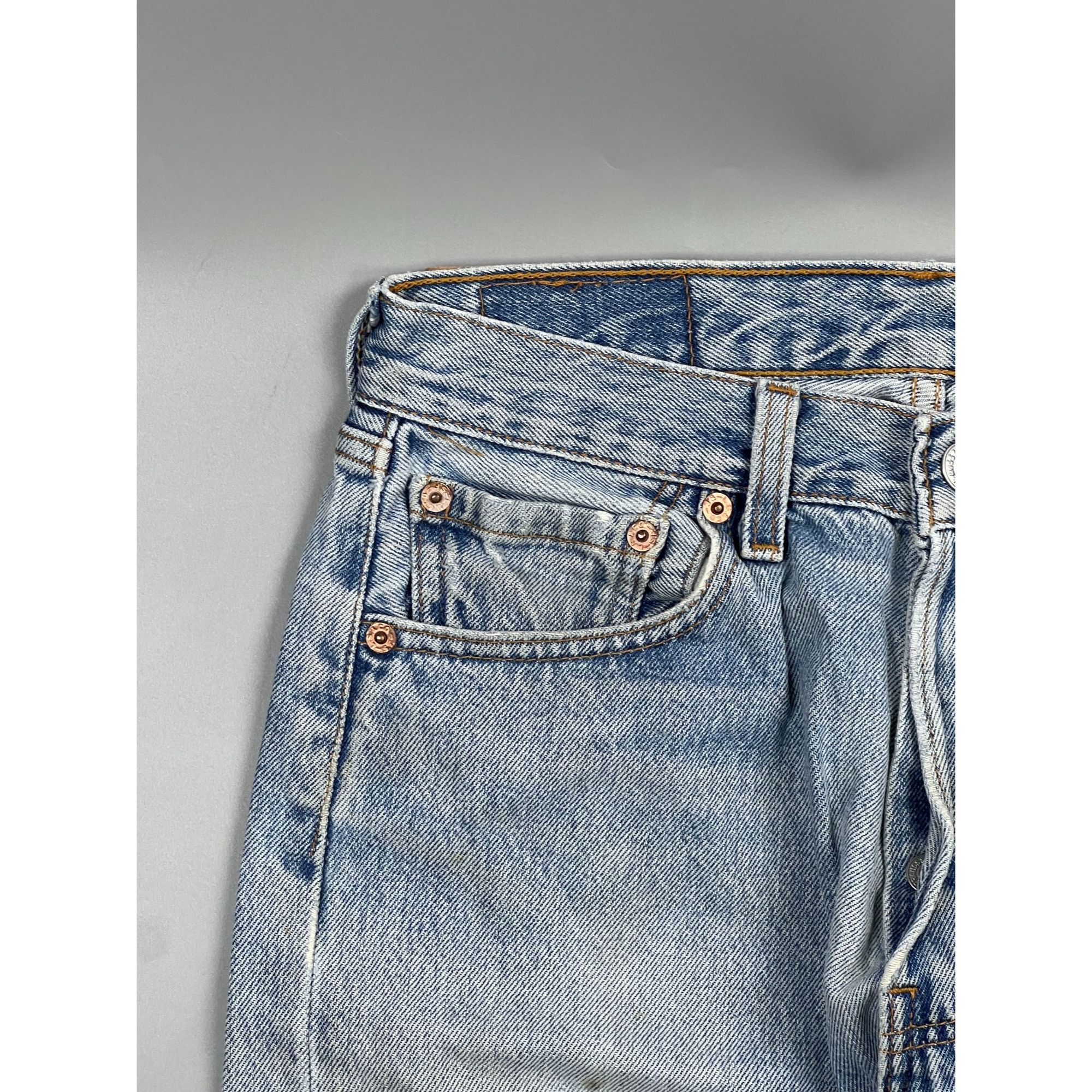 Levi's Levi’s 501 Made in USA Distressed Denim Jeans Pants (Y0902) Size 29" - 5 Thumbnail