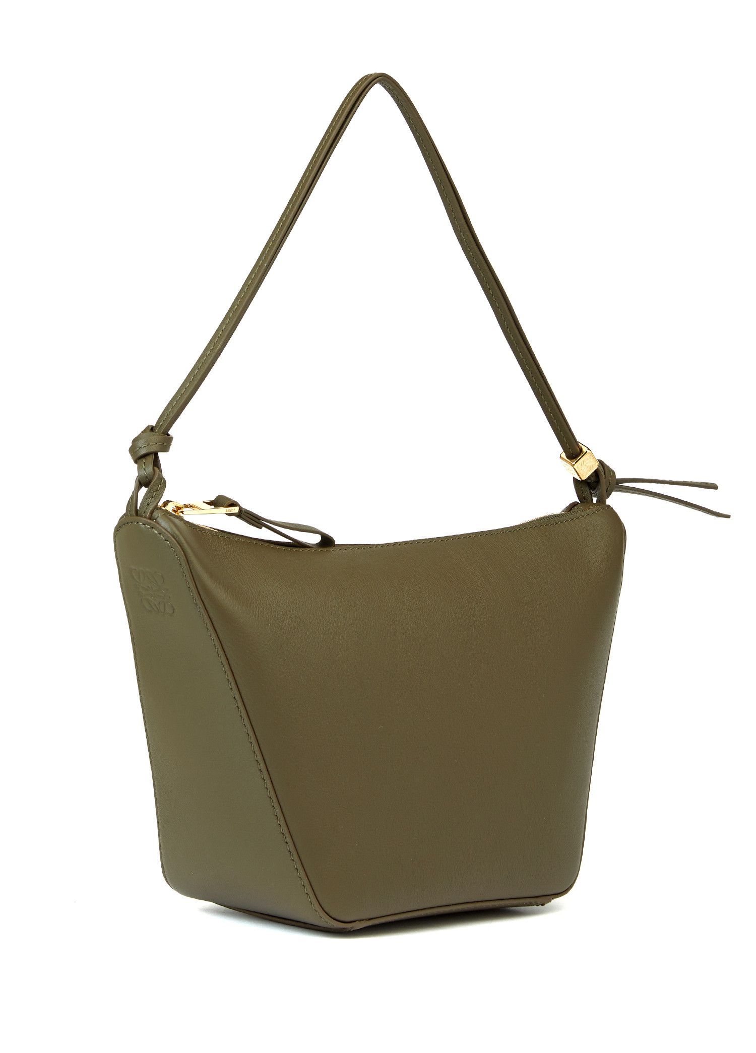 Loewe LOEWE Mini Hammock khaki green leather hobo shoulder bag Size ONE SIZE - 1 Thumbnail