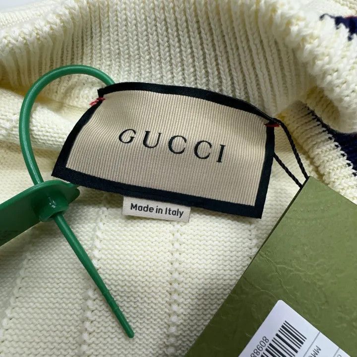 Gucci Gucci Gucci FW21 Logo V-Neck Long Sleeve Cardigan -2506 Size US XL / EU 56 / 4 - 3 Thumbnail