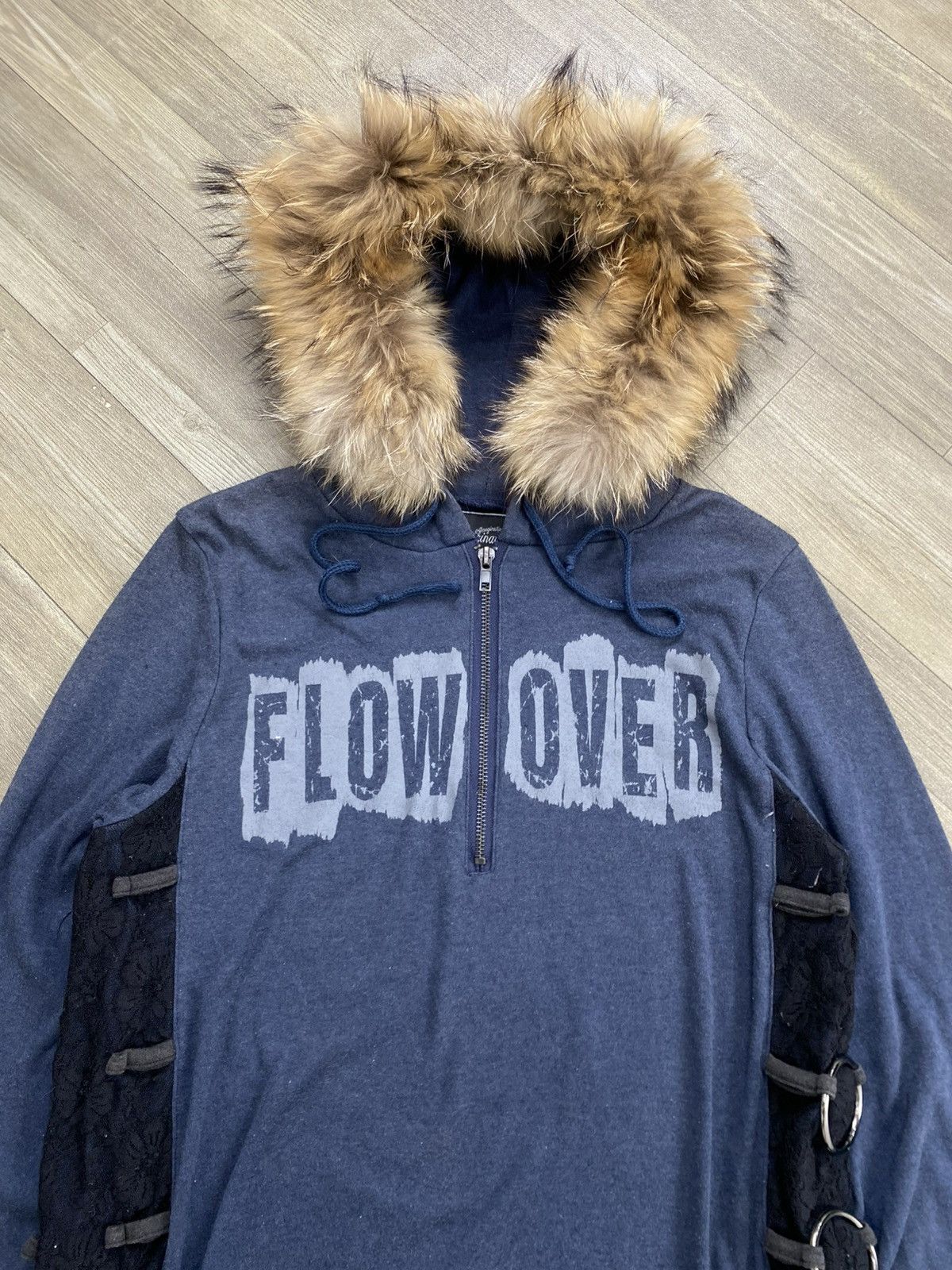 If Six Was Nine 2000s Flow Over Ifsixwasnine LGB Style Half Zip Fur Jacket Size US M / EU 48-50 / 2 - 3 Thumbnail