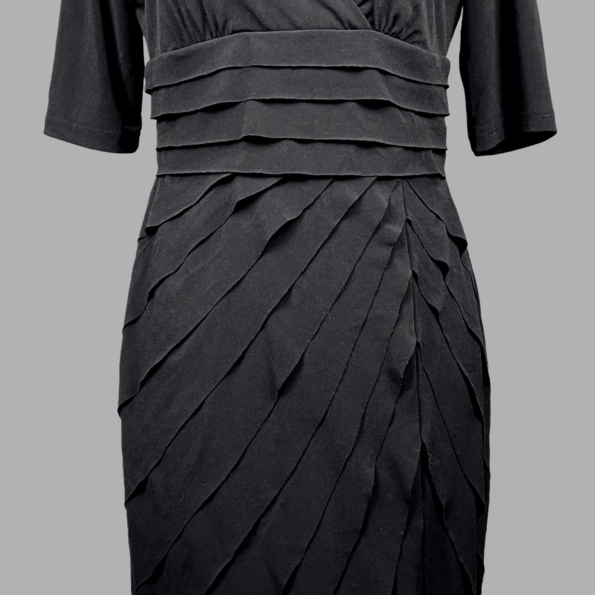 Other London Times Women's Short-Sleeve Layered Tiered Cocktail Dr Size M / US 6-8 / IT 42-44 - 5 Thumbnail