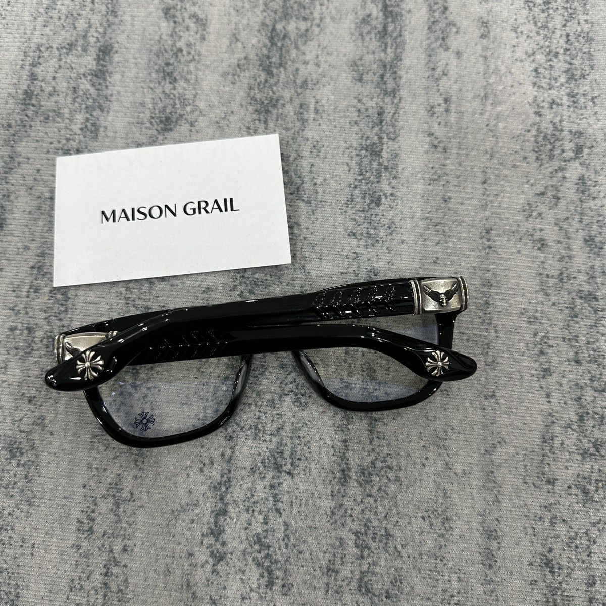 Chrome Hearts CHROME HEARTS WELL HELL YEAH BLACK EYEGLASSES Size ONE SIZE - 4 Thumbnail
