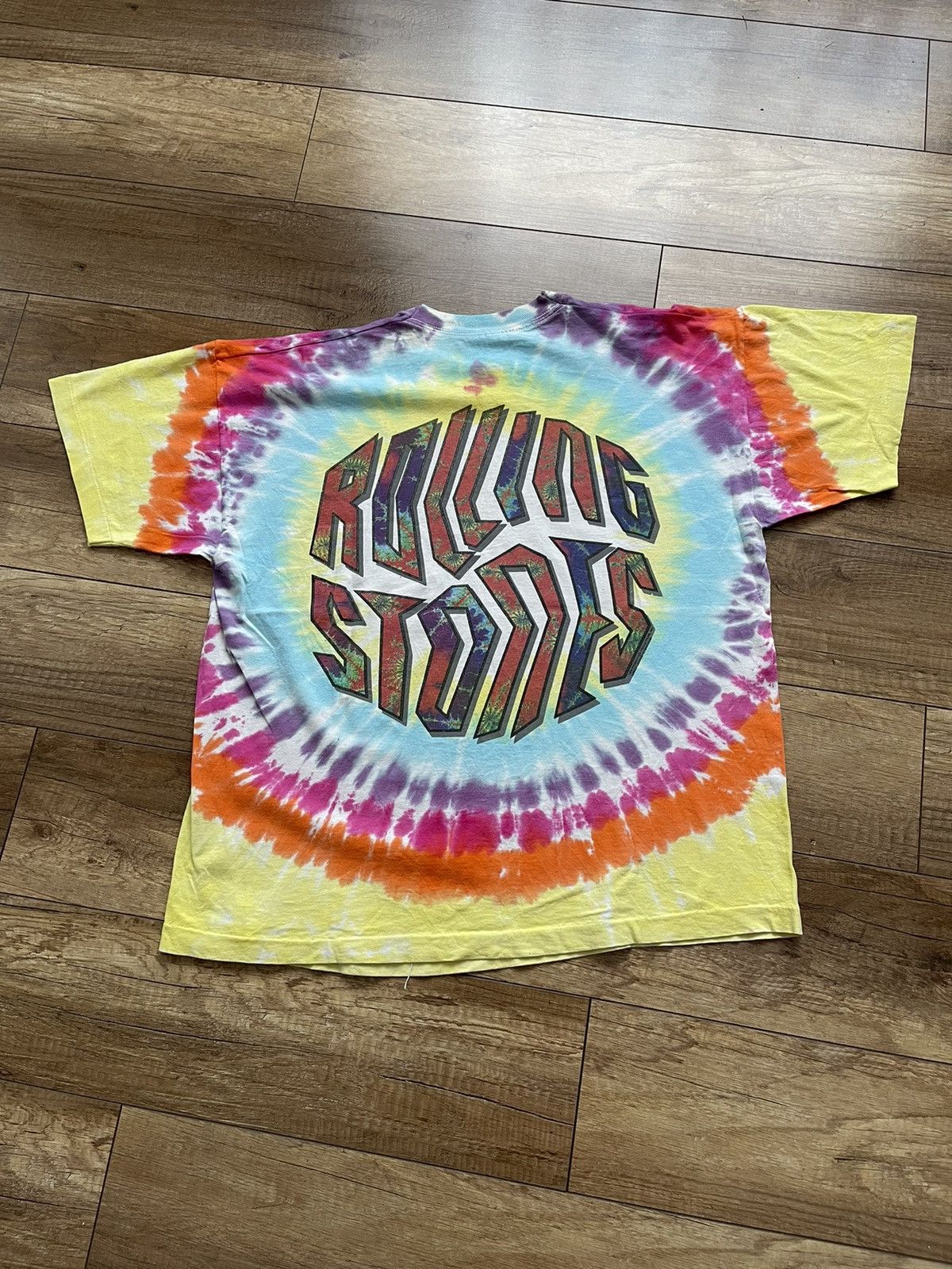 Band Tees 1994 The Rolling Stones Vintage Psychedelic T-Shirt Tee Band Size US XL / EU 56 / 4 - 9 Thumbnail