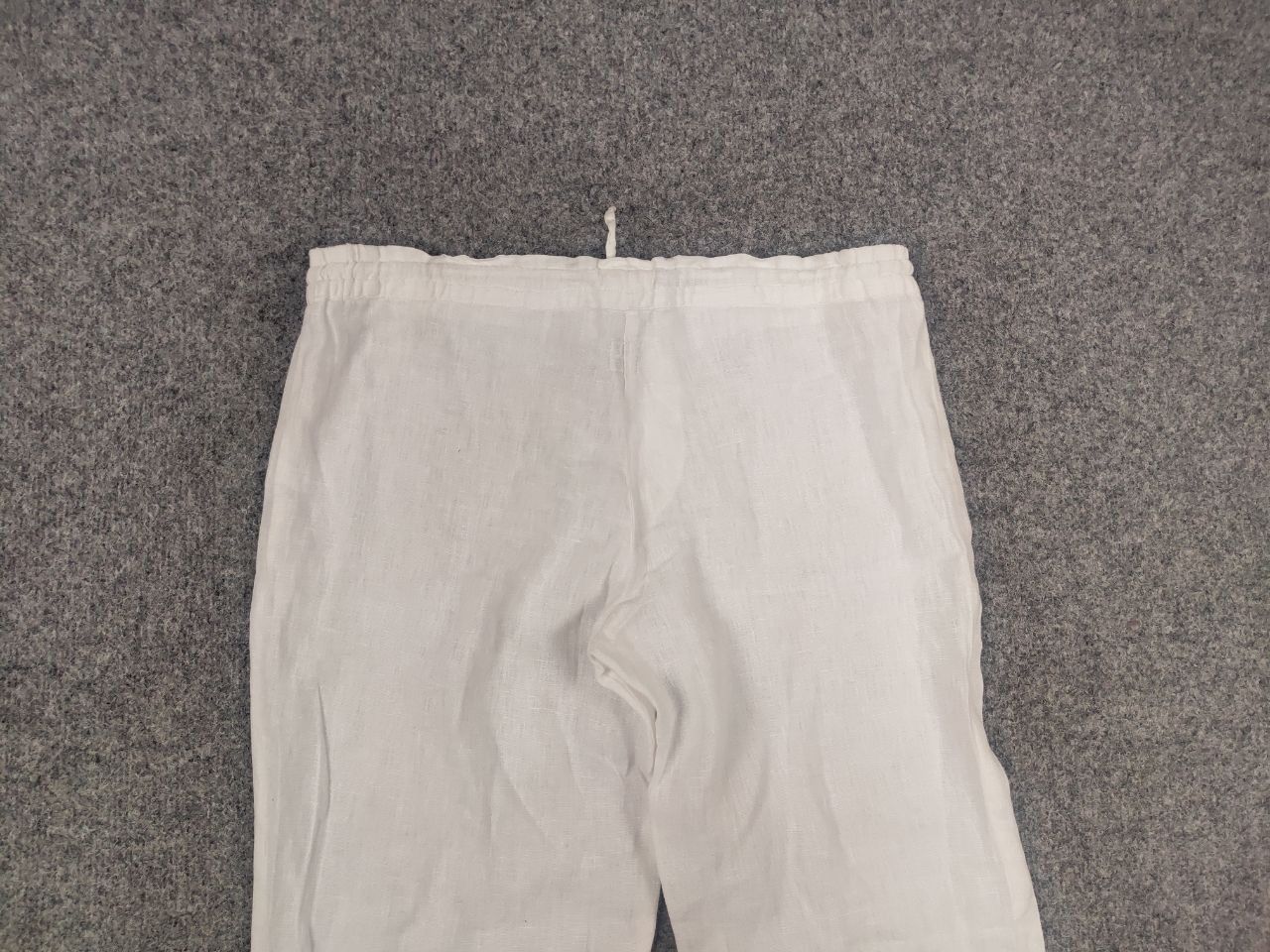 120% Lino 120% Lino Design Classic white Trouser Pants elastic waist Size 30" / US 8 / IT 44 - 12 Thumbnail