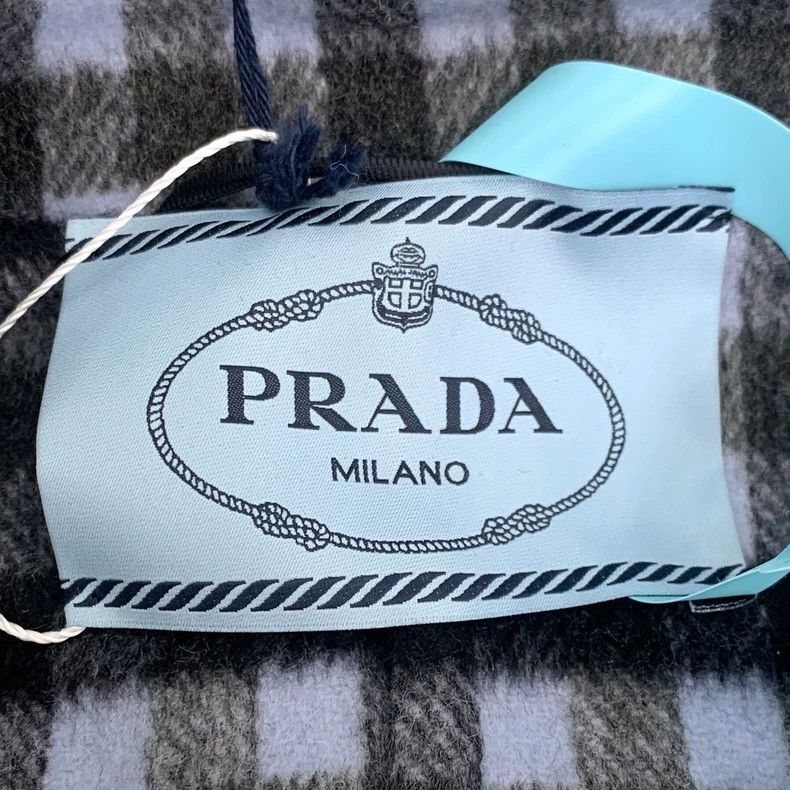 Prada Prada Color-blocked lapel plaid wool belt coat 2501-Nextarr Size US S / EU 44-46 / 1 - 5 Thumbnail