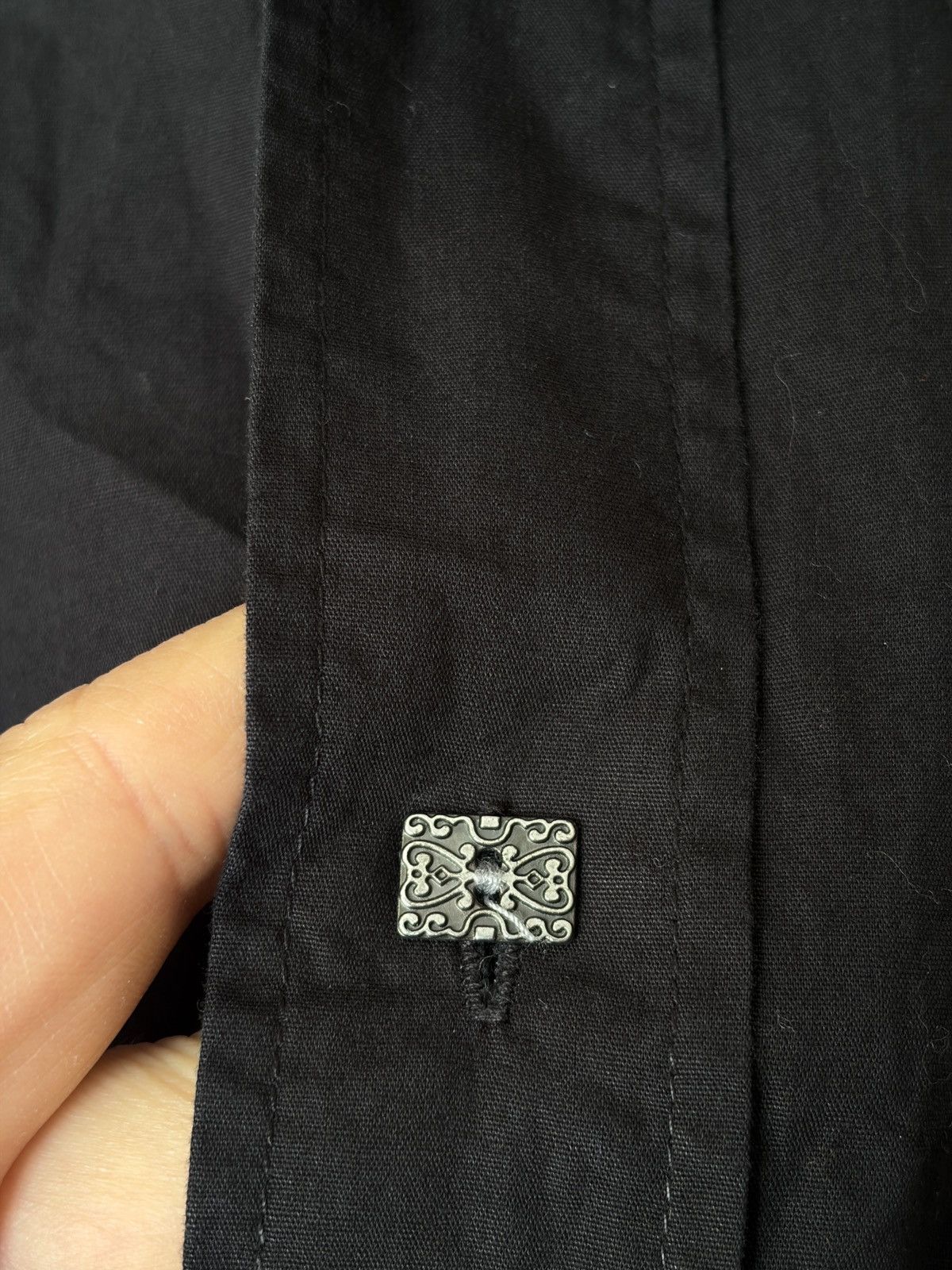 Other Gothic Vampire Alt Embroidered Cross Shirt Size US XL / EU 56 / 4 - 6 Thumbnail