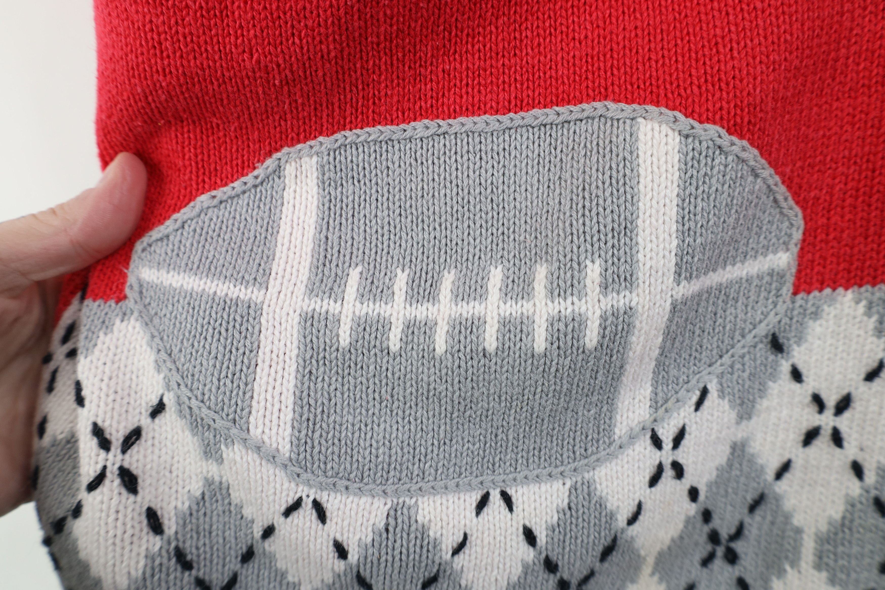 Vintage Vintage 90s Ohio State University Football Full Zip Sweater Size L / US 10 / IT 46 - 7 Thumbnail