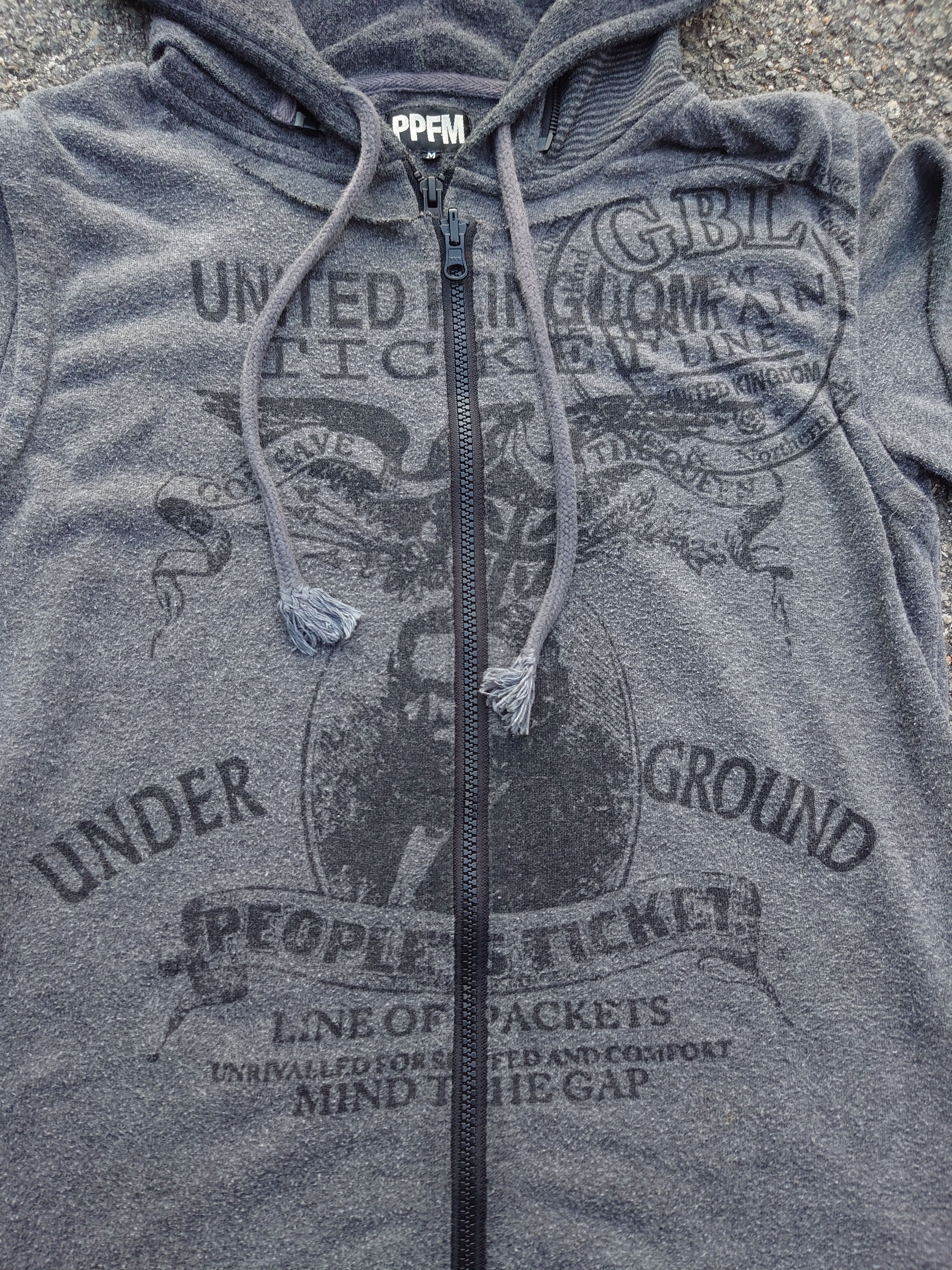 PPFM PPFM Archival Grey Graphic Hoodie Size US M / EU 48-50 / 2 - 7 Thumbnail