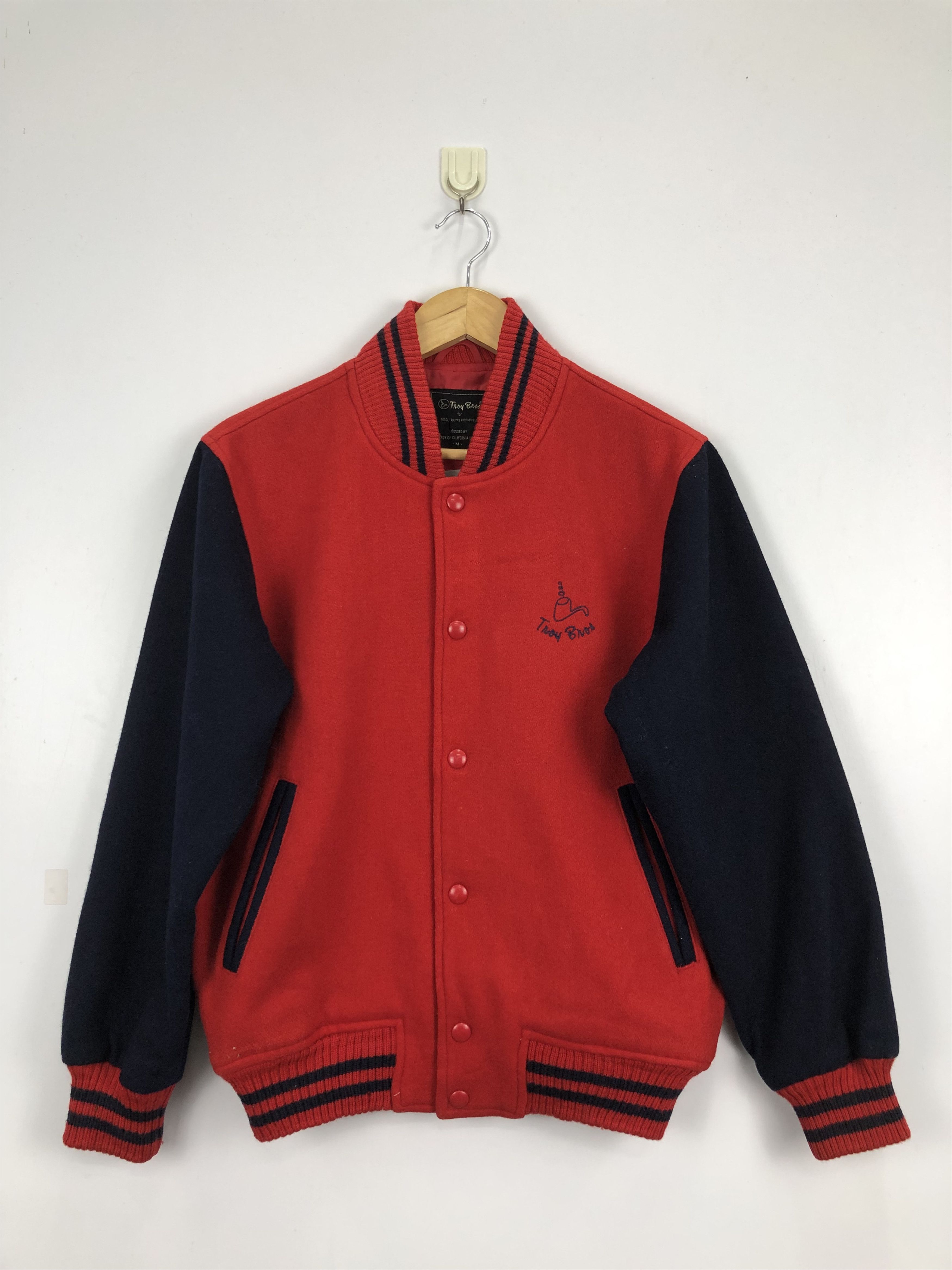 Vintage Vintage Troy Bros Wool Varsity Jacket V0308 Size US M / EU 48-50 / 2 - 1 Thumbnail