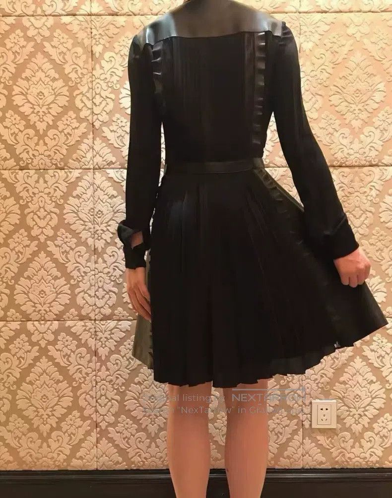 Valentino Valentino Sheepskin patched mulberry silk dress Size S / US 4 / IT 40 - 7 Thumbnail