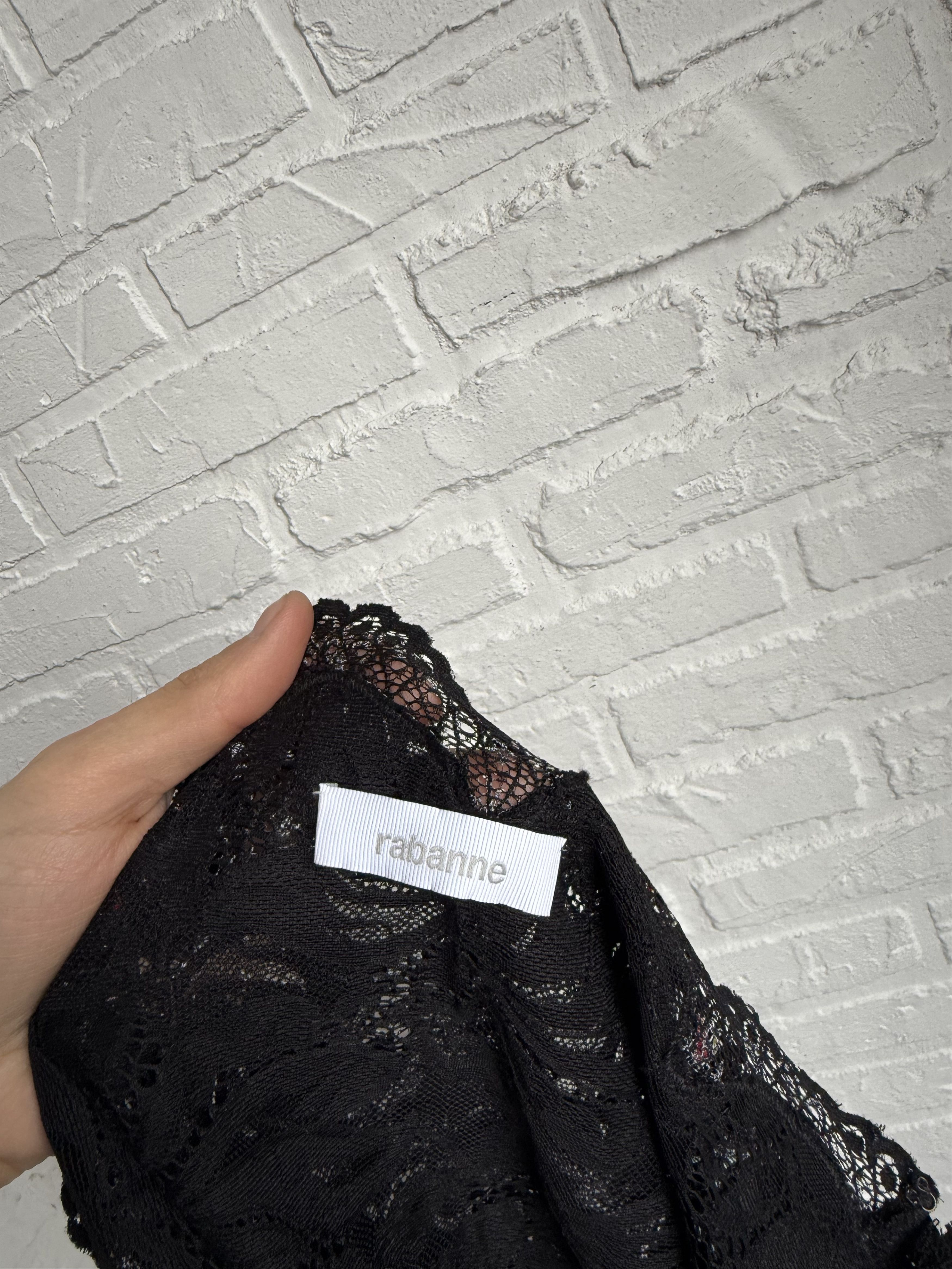 Paco Rabanne Rabanne Floral Lace Top & Skirt Set Black Size XS / US 0-2 / IT 36-38 - 4 Thumbnail