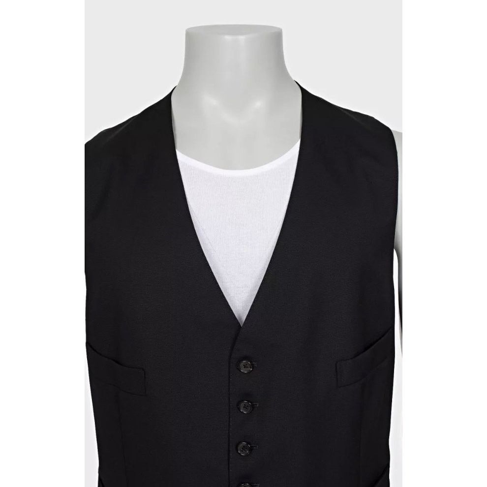 Tom Ford Tom Ford Men’s Black Three-Piece Wool Suit IT58 4XL Size 54L - 10 Thumbnail