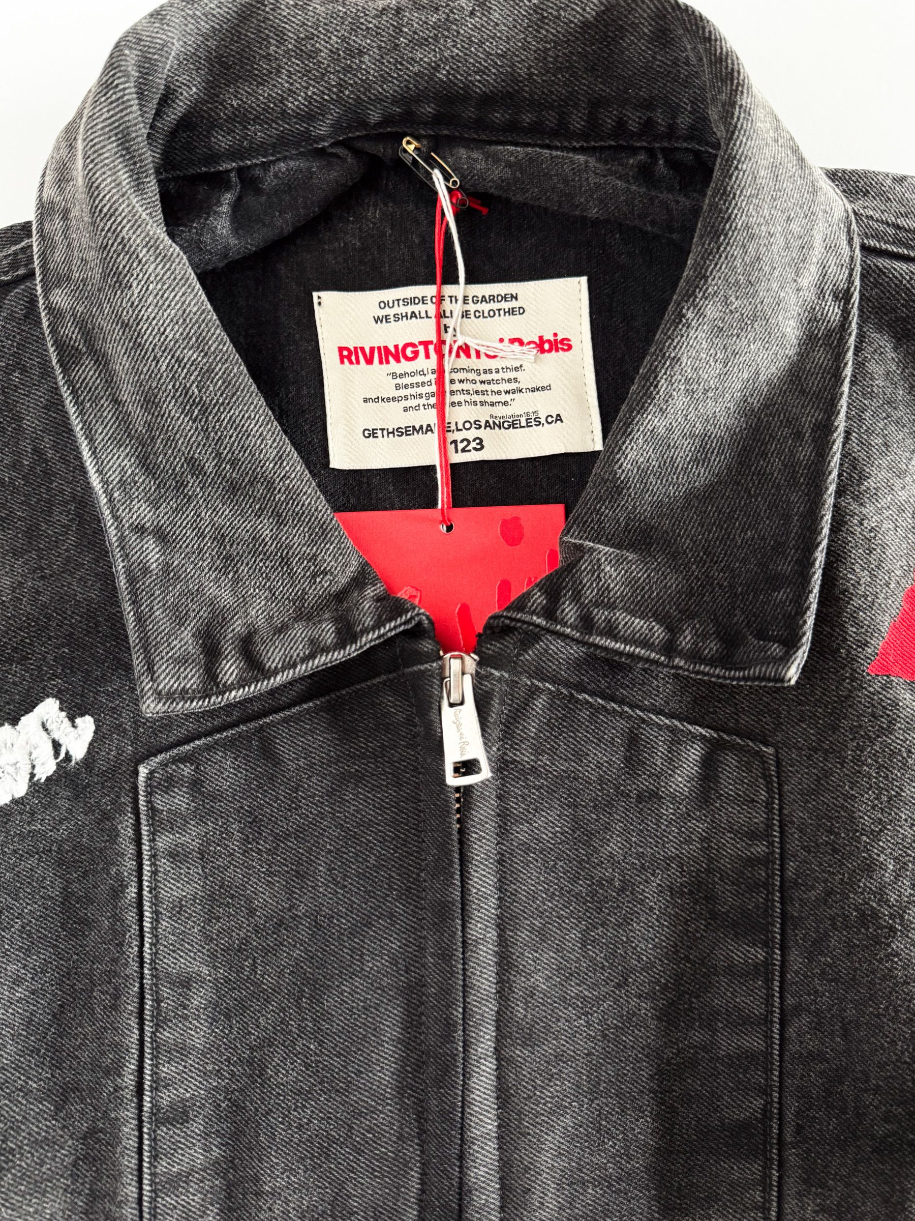 RRR-123 RIVINGTON roi Rebis Apocalypse Relief Rose Trucker Jacket Size US L / EU 52-54 / 3 - 5 Thumbnail