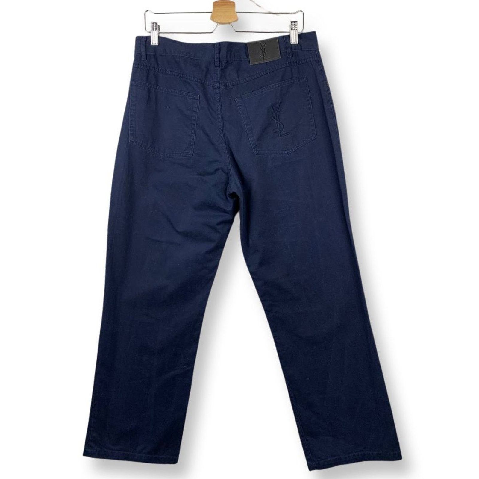 Yves Saint Laurent Yves Saint Laurent YSL Logo Navy Pants Size US 34 / EU 50 - 6 Thumbnail