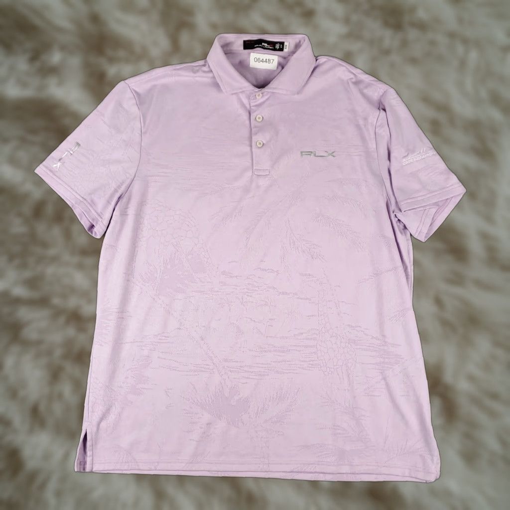 RLX Ralph Lauren VINTAGE RLX Ralph Lauren Polo Shirt Mens XL Purple Giraffe Golf Short Sleeve Size US XL / EU 56 / 4 - 1 Thumbnail
