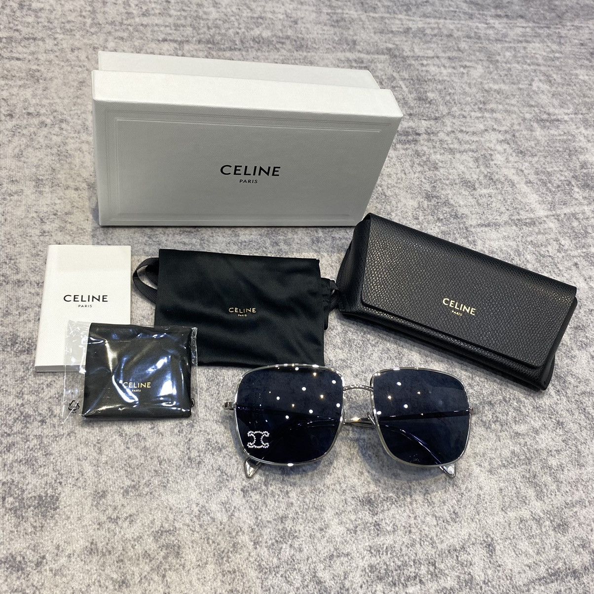 Celine CELINE CL40284U 16V Rhinestone Triomphe Size ONE SIZE - 14 Thumbnail