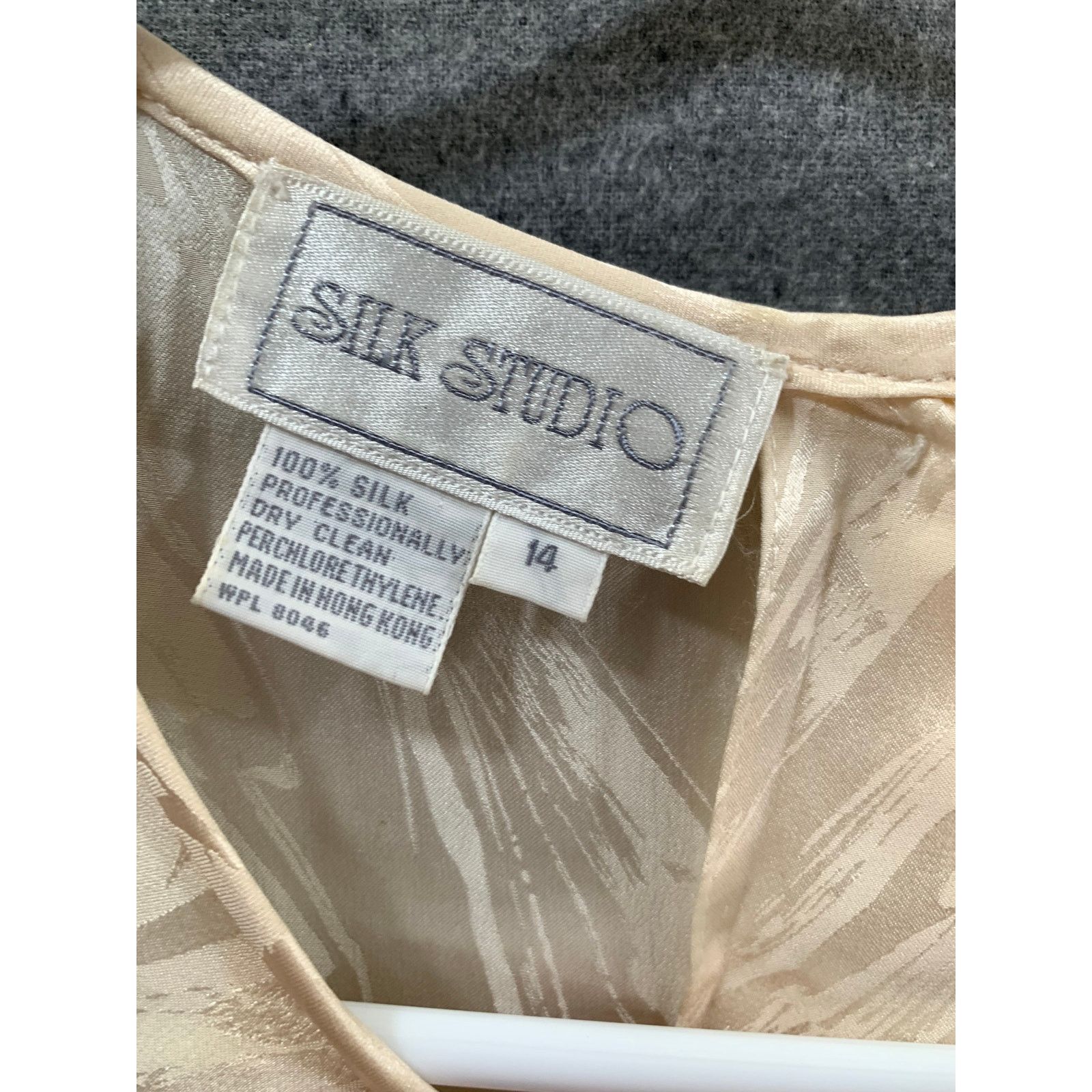 Other Silk Studio Women Silk Dress Size 14 Cream and Black Size XL / US 12-14 / IT 48-50 - 3 Thumbnail