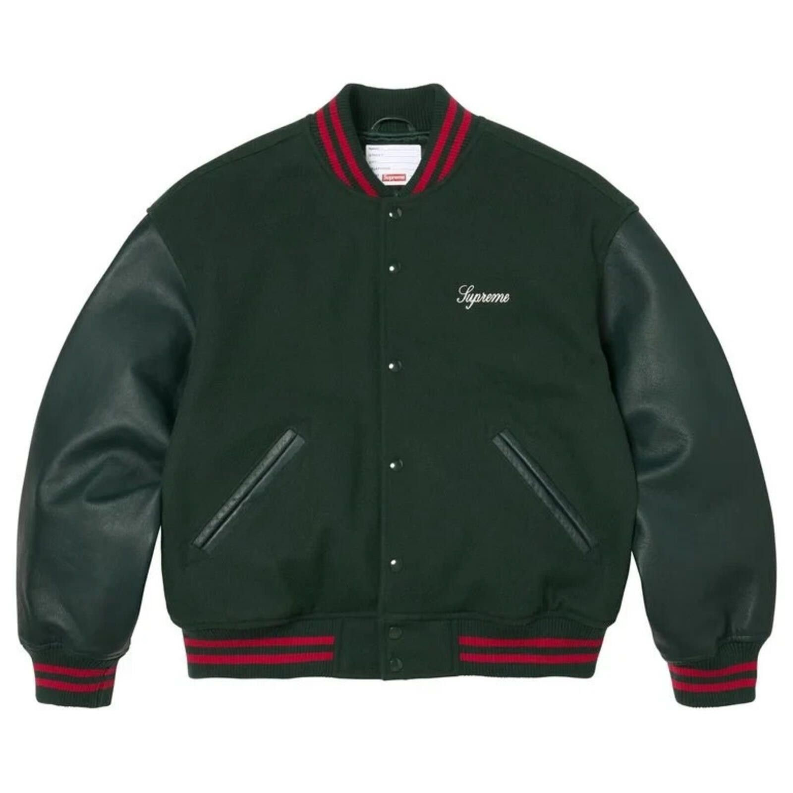 Supreme SS26 Supreme Cross Varsity Jacket Dark Green XL Size US XL / EU 56 / 4 - 2 Thumbnail