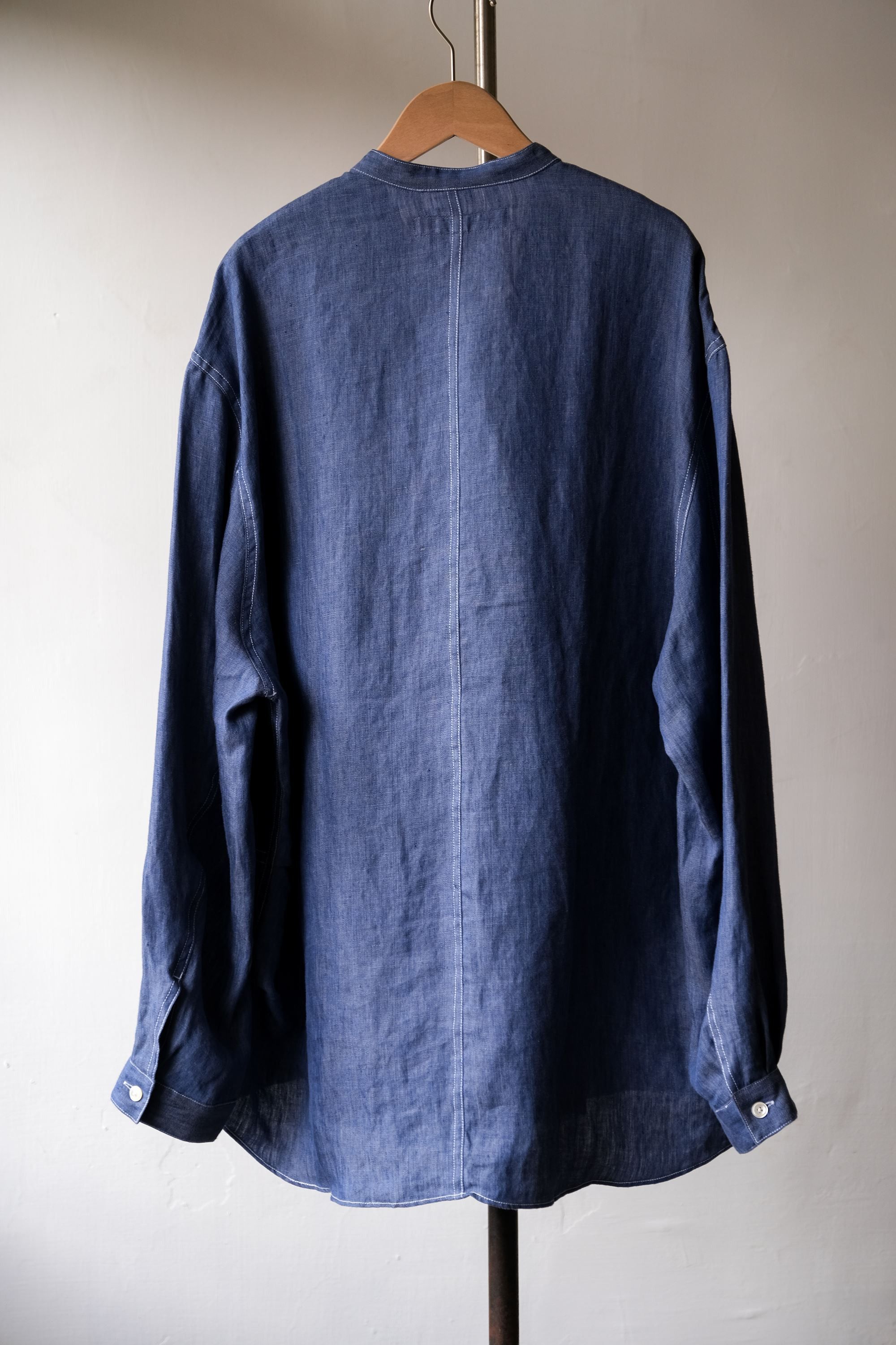 Haversack HAVERSACK 22S/S Stand Collar Linen Work Shirts Size US L / EU 52-54 / 3 - 4 Thumbnail