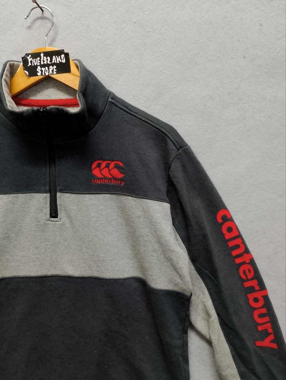 Canterbury of New Zealand Vintage Canterbury Half Zip Sweatshirt Rugby Sportswear Size US L / EU 52-54 / 3 - 2 Thumbnail
