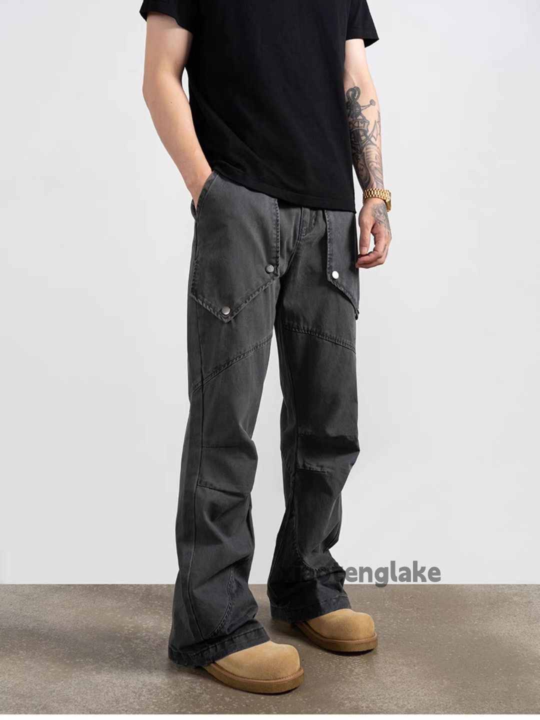 Designer × Japanese Brand × Vintage washed faded utility workwear carpenter cargo pants Size US 34 / EU 50 - 5 Thumbnail