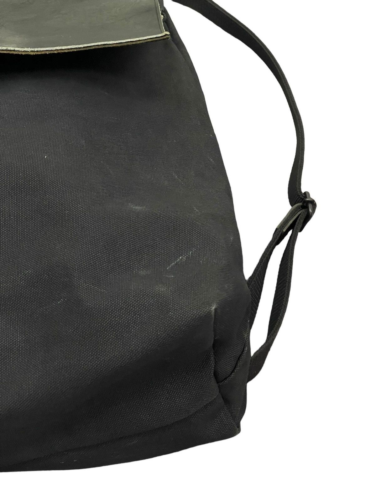 Japanese Brand Rucksack Backpack Unknown Leather Cotton Canvas Bag 3🟩 Size ONE SIZE - 7 Thumbnail
