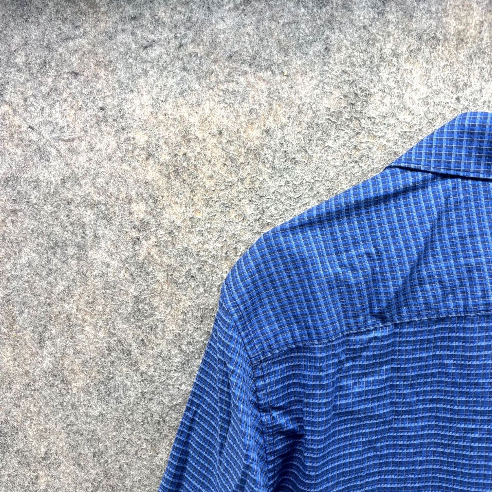 Calvin Klein VINTAGE Calvin Klein Shirt Mens XL Blue Button-Down Gingham Outdoors Utility Pockets - Casual Formal Business Size US XL / EU 56 / 4 - 3 Thumbnail