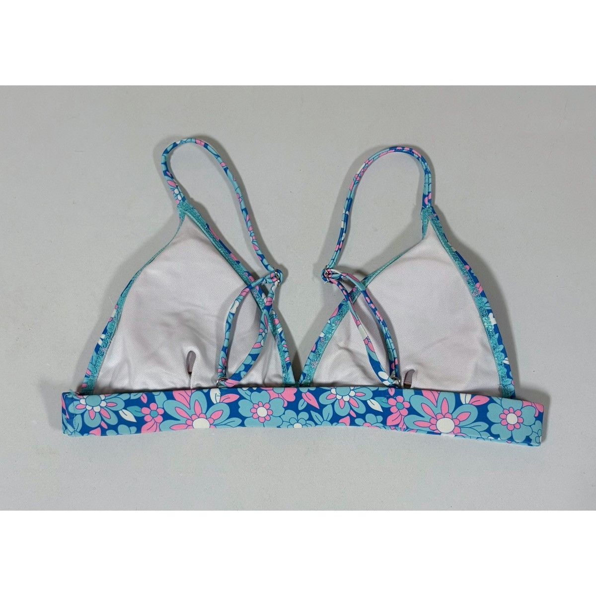 Other Blue Pink Daisy Bikini Top Swimwear Bathing Suit Size L 🩵🩷✨ Size L / US 10 / IT 46 - 4 Thumbnail