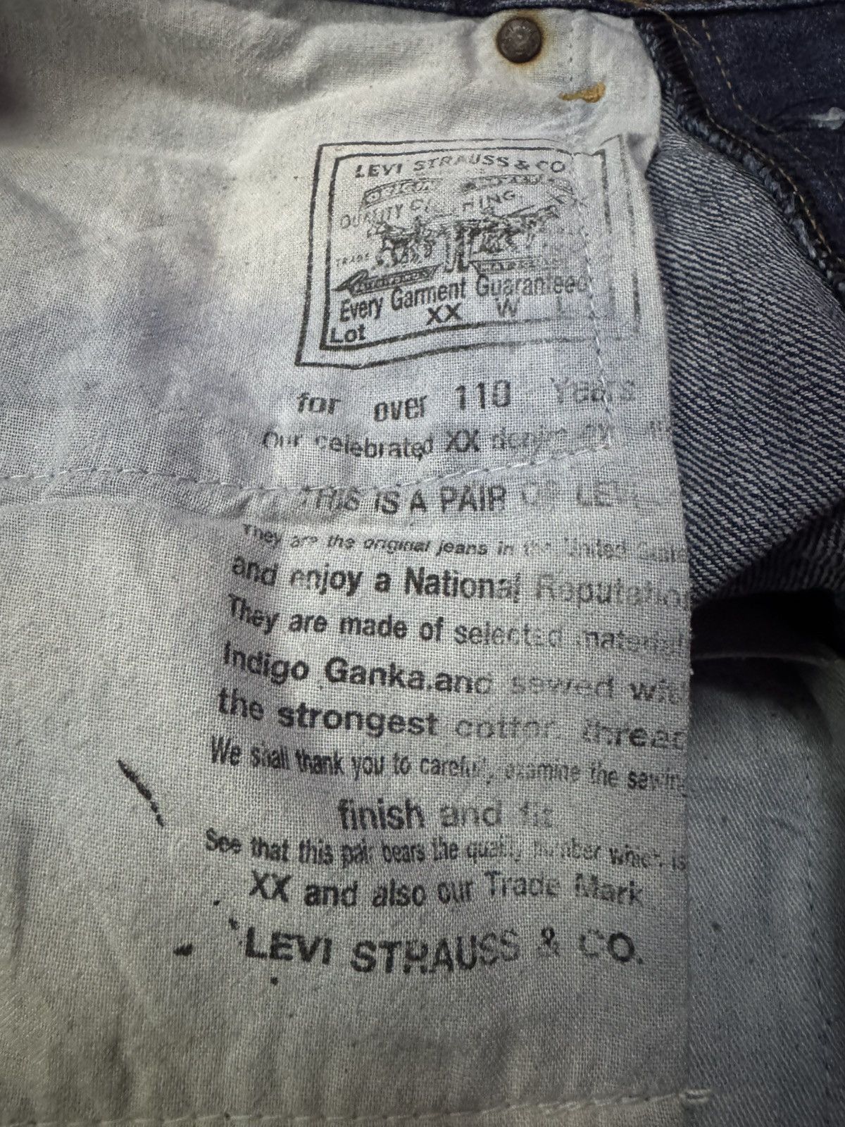 Levi's Levis 501xx Selvedge Denim Jeans Size US 29 - 6 Thumbnail