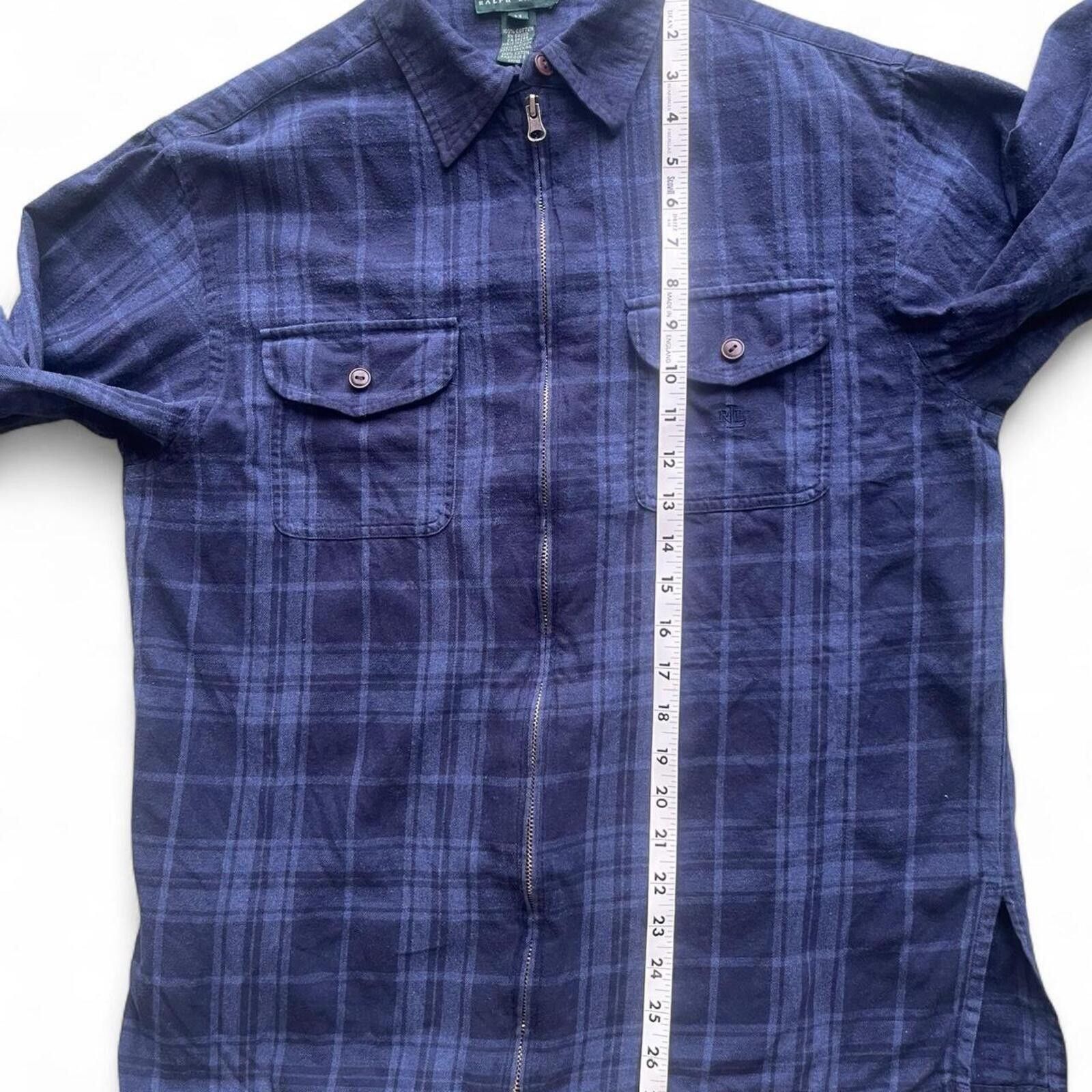 Lauren Ralph Lauren 2000s Lauren Ralph Lauren Plaid Zip Up Flannel Pocket Shirt Size US M / EU 48-50 / 2 - 5 Thumbnail