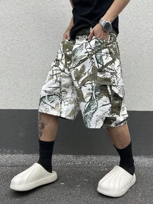 Japanese Brand VINTAGE RETRO 90s drip street shorts jorts Size US 34 / EU 50 - 4 Thumbnail
