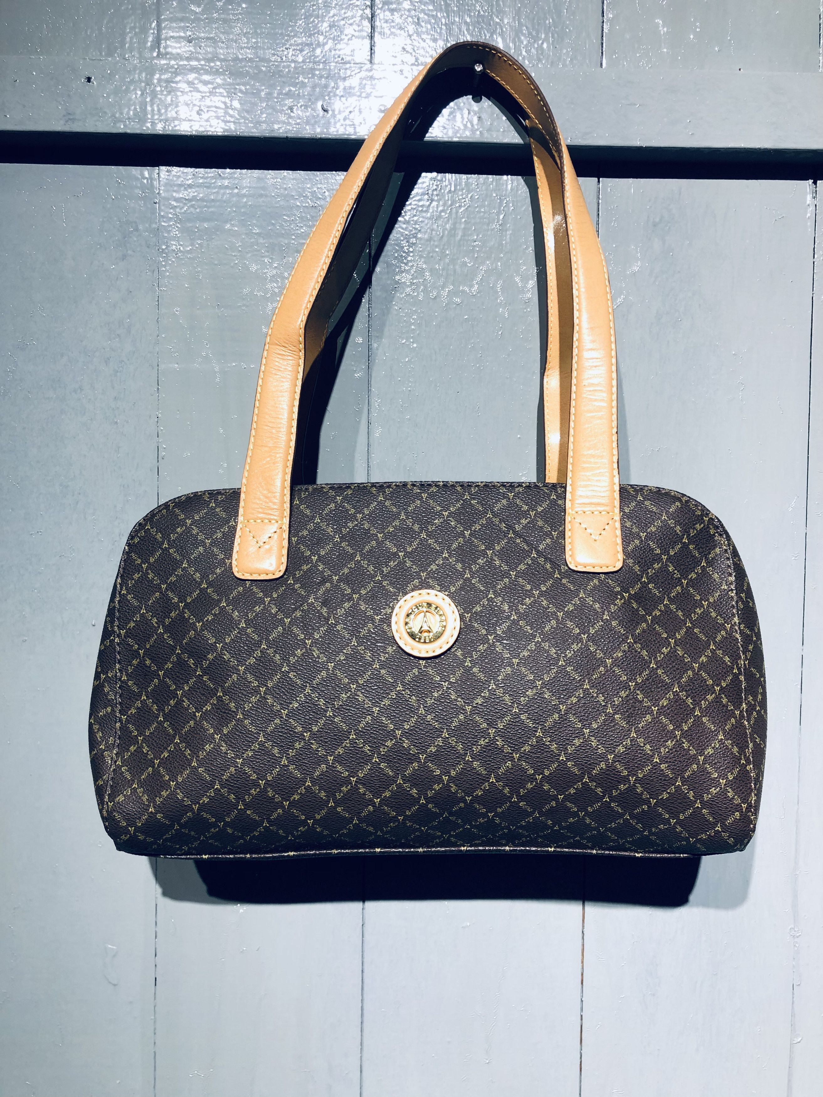 Leather Authentic LaTour Eiffel 1887 Brown Leather Handbag|Purse Size ONE SIZE - 7 Thumbnail