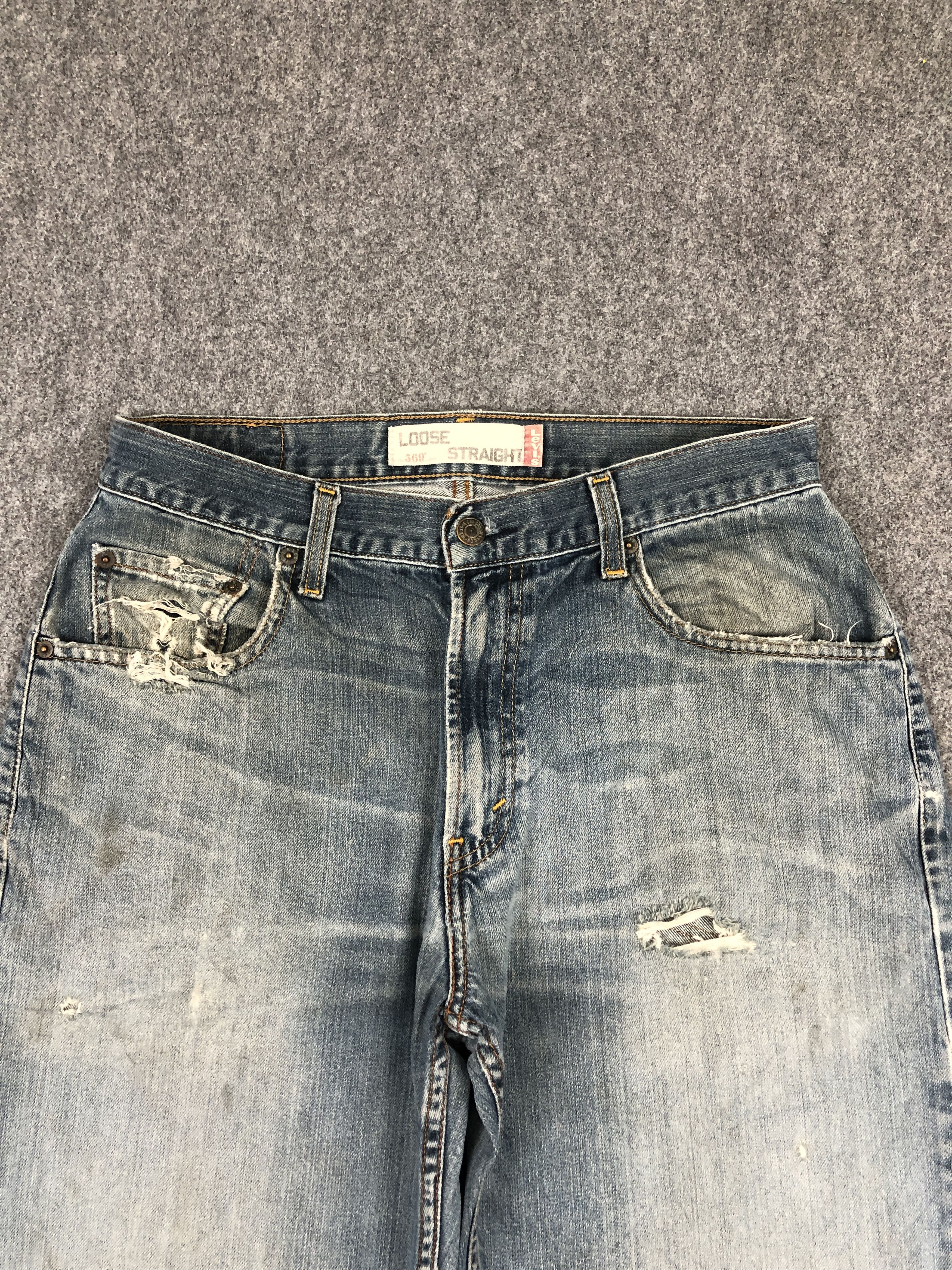 Levi's Distressed Vintage Levis 569 Faded Jeans DP2357 Size US 29 - 2 Thumbnail