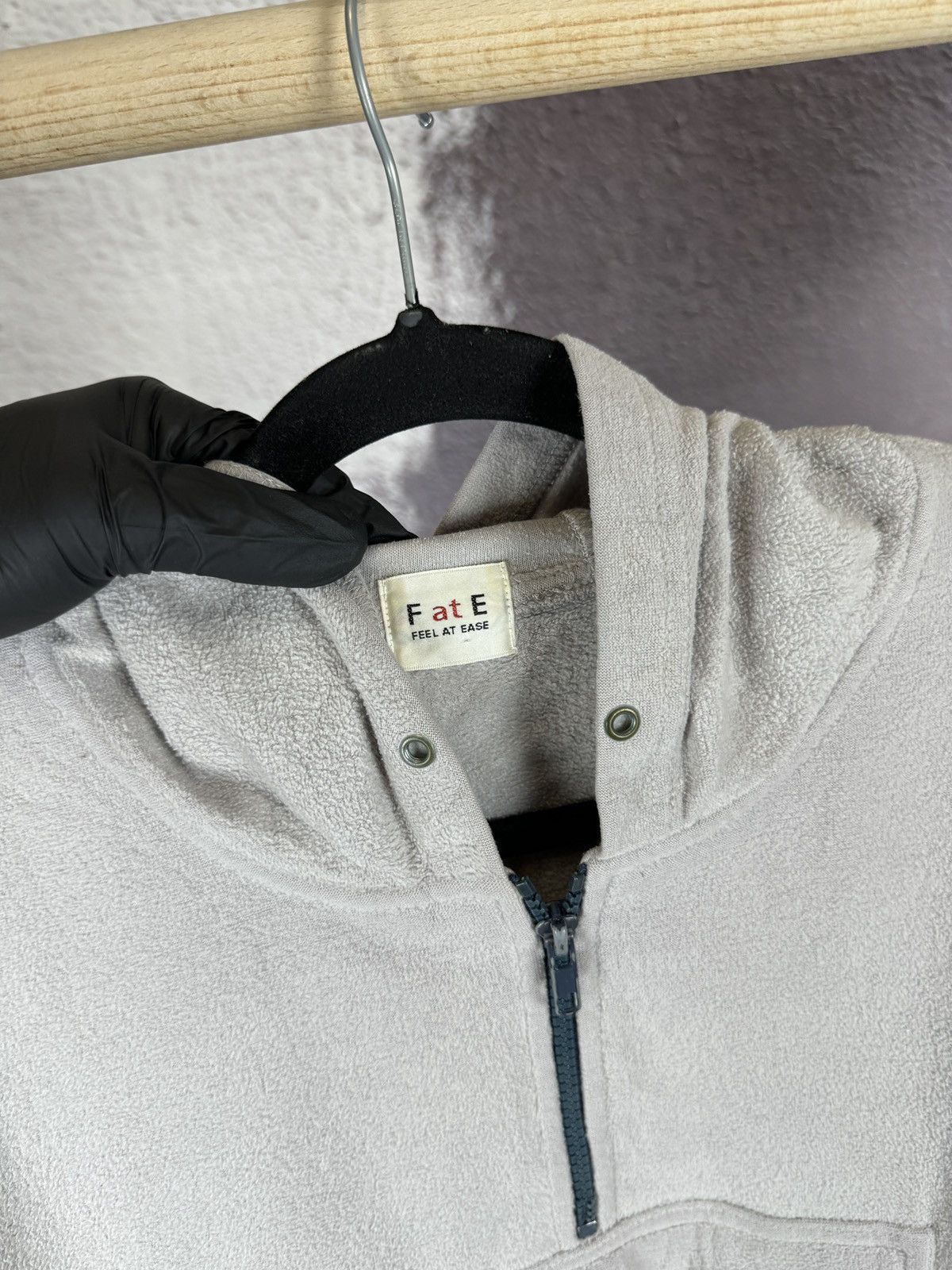 Japanese Brand F at E Feel at Ease vintage fleece half zip anorak hoodie Size US L / EU 52-54 / 3 - 9 Thumbnail