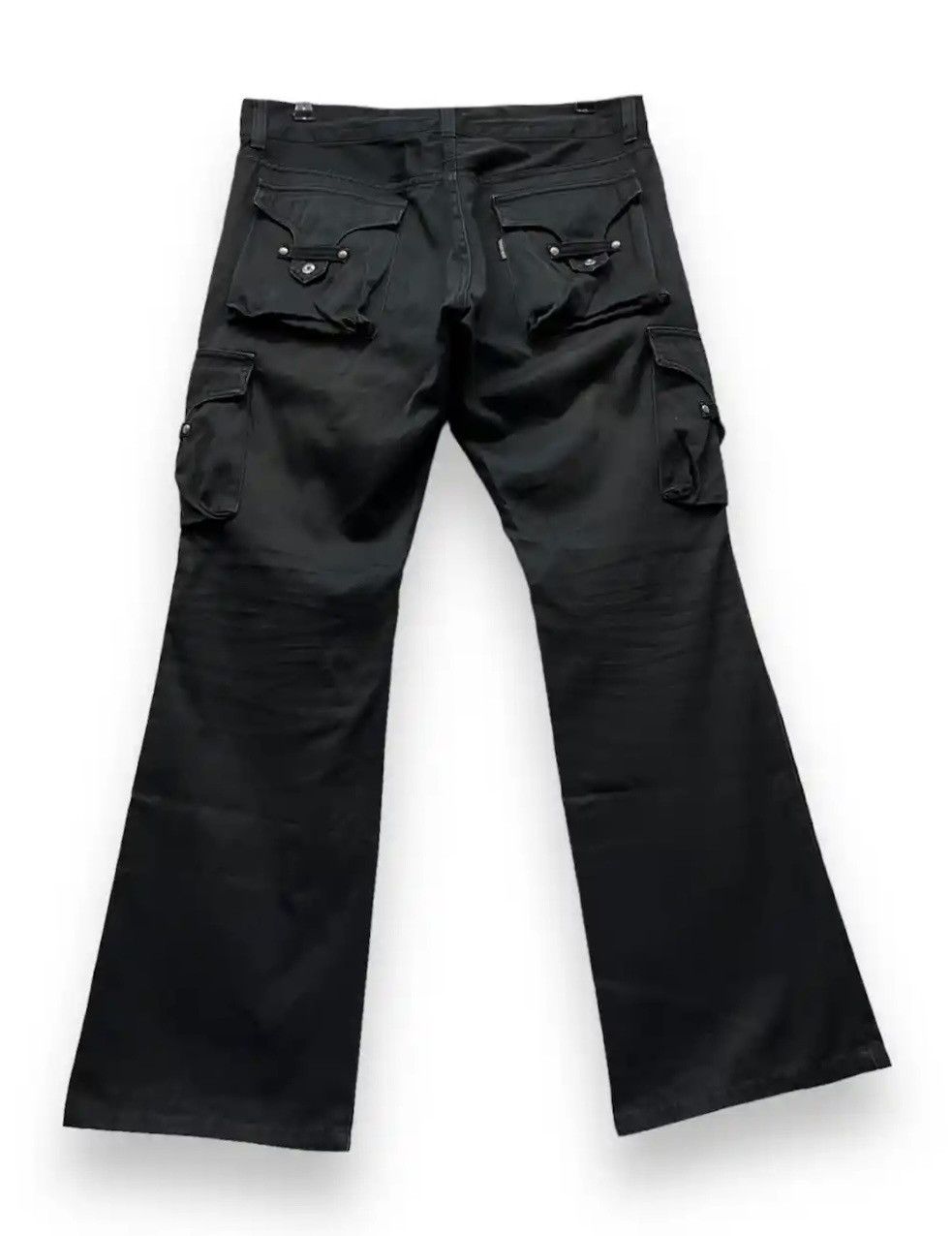 Tornado Mart Vintage TORNADO MART Rusty Black Bush Cargo Minimalist Flare Size US 32 / EU 48 - 4 Thumbnail