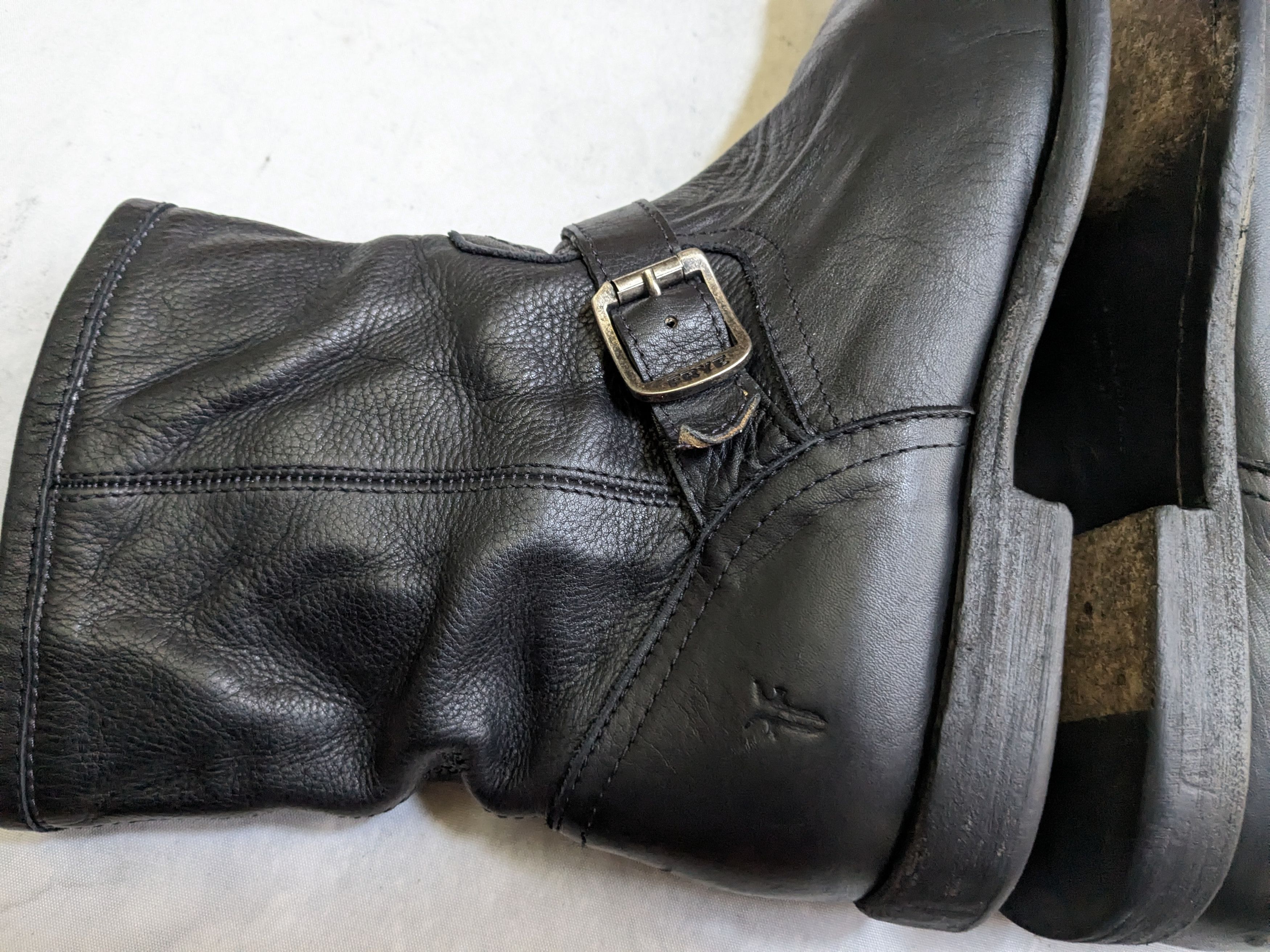 Frye Frye Engineer Boots Black Leather 9.5 Motorcycle Biker Size US 9.5 / EU 42-43 - 9 Thumbnail