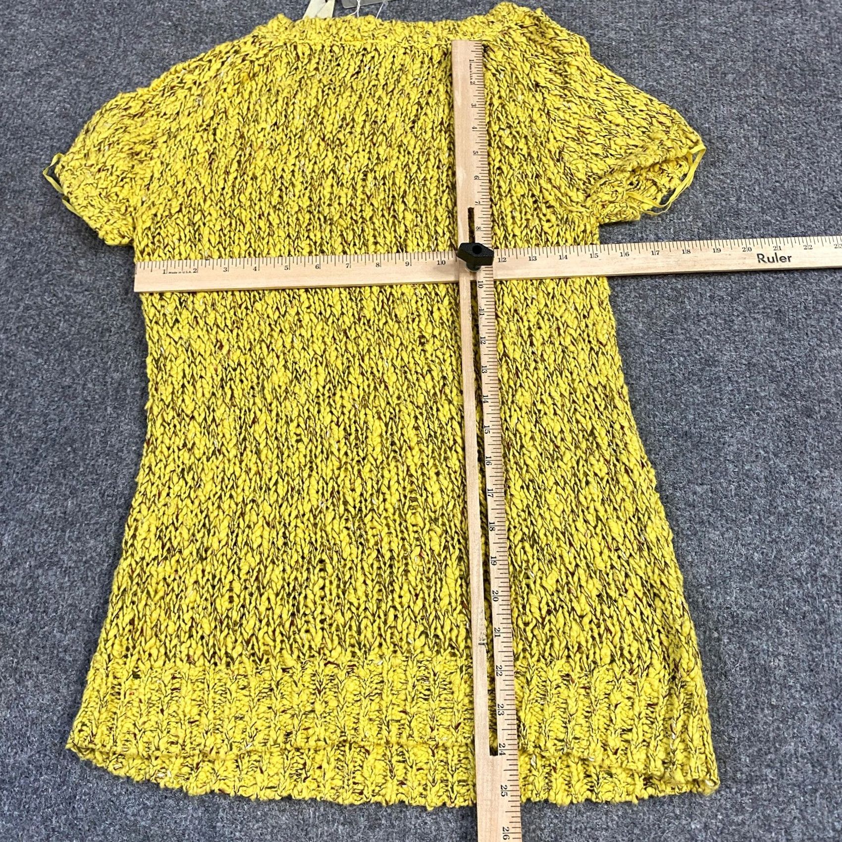 Anthropologie VINTAGE? Moth Sweater Dress XS Yellow Short Sleeve Tunic Chunky Knit Anthropologie NEW Size XS / US 0-2 / IT 36-38 - 5 Thumbnail