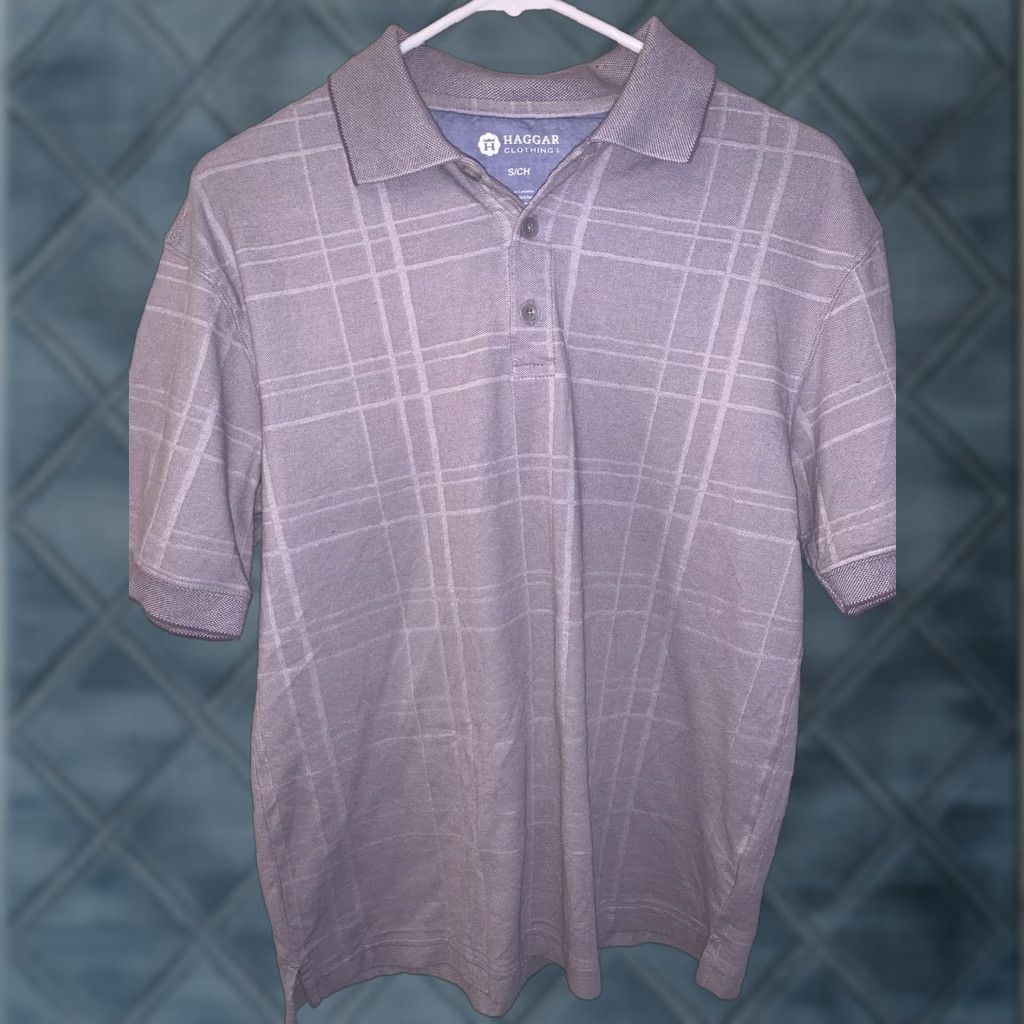 Haggar Haggar Polo Golf Shirt Short Sleeve With Pocket Gray Checks Men S Carded Regular Size S Size US S / EU 44-46 / 1 - 1 Thumbnail