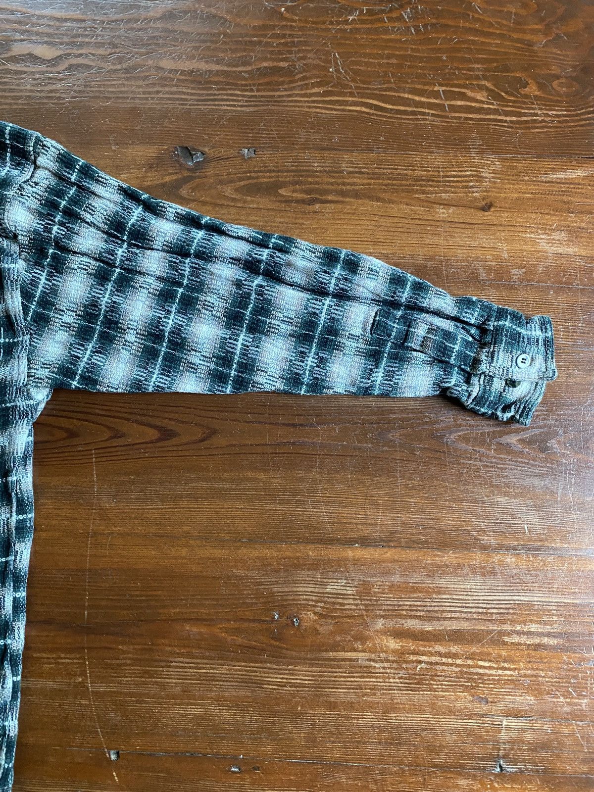 Vintage Vintage 90’s CZ Basics Standing Collar Woven Plaid Button Up Size US L / EU 52-54 / 3 - 16 Thumbnail