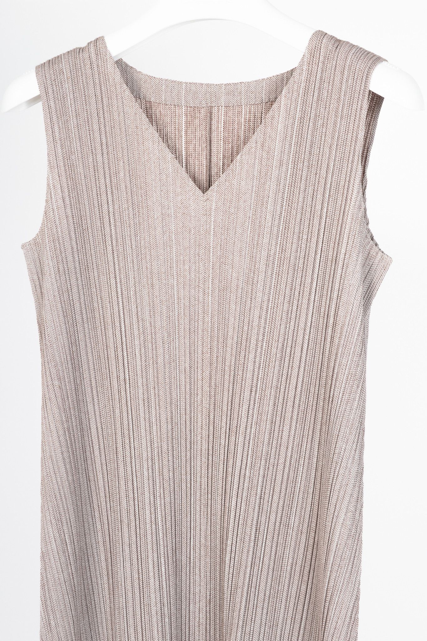 Pleats Please Issey Miyake Pleats Please Issey Miyake Herringbone-Print Midi Dress Size M / US 6-8 / IT 42-44 - 3 Thumbnail