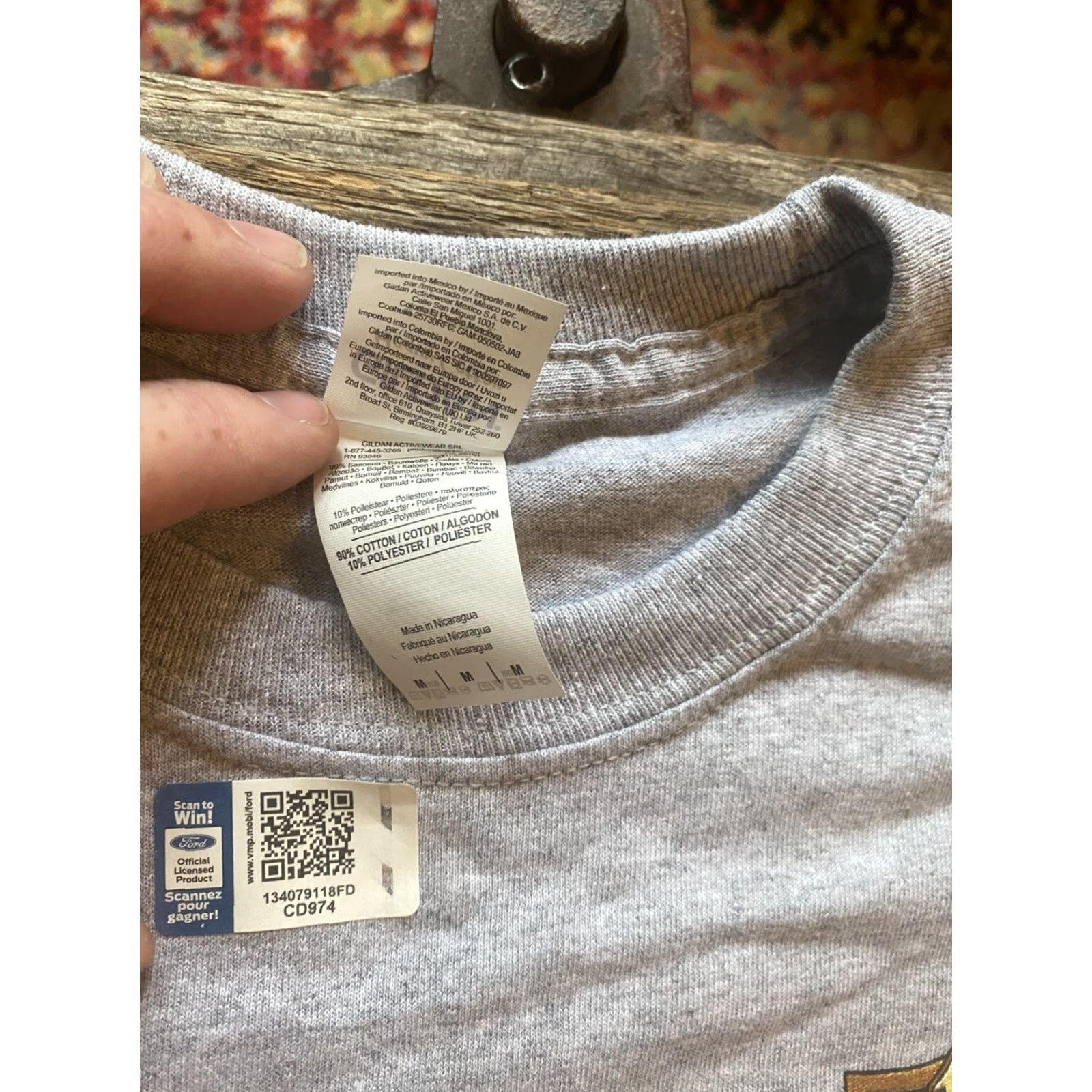 Gildan New Mens Medium Gray Long Sleeve Ford Truck Shirt M Size US M / EU 48-50 / 2 - 6 Thumbnail